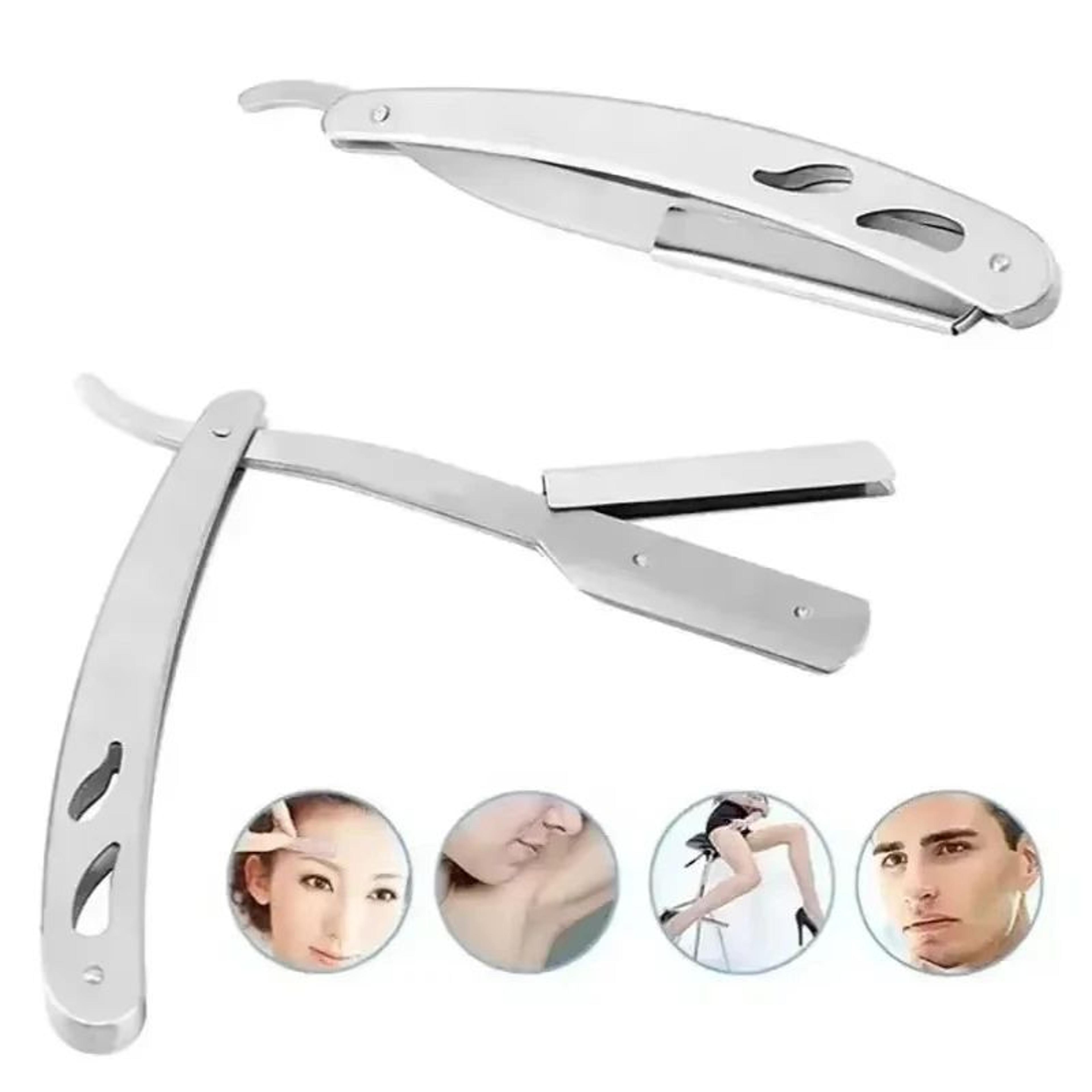 antique black folding straight razor holder for men and barbers