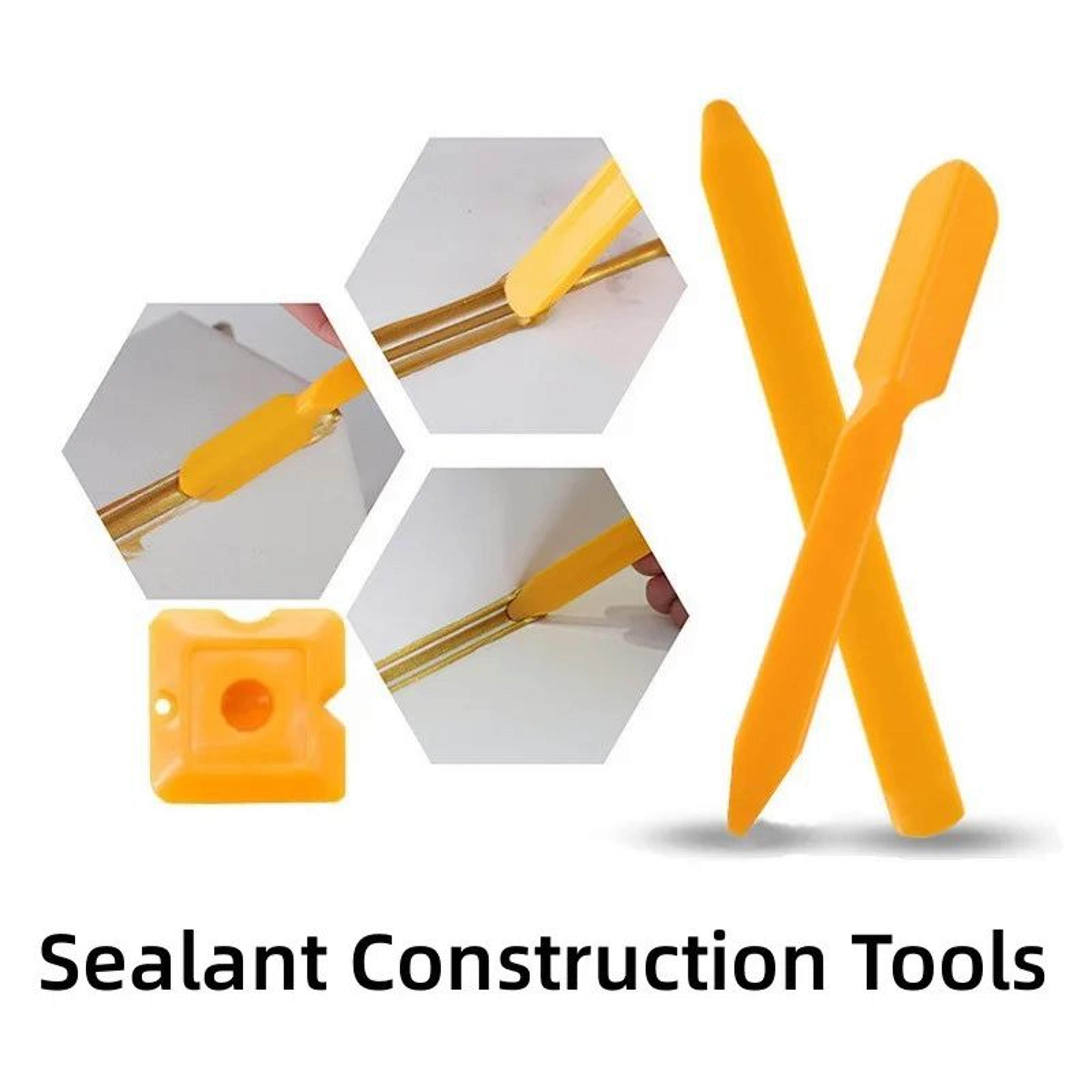 4pcs silicone caulking tool kit sealant finishing scraper and grout spreader
