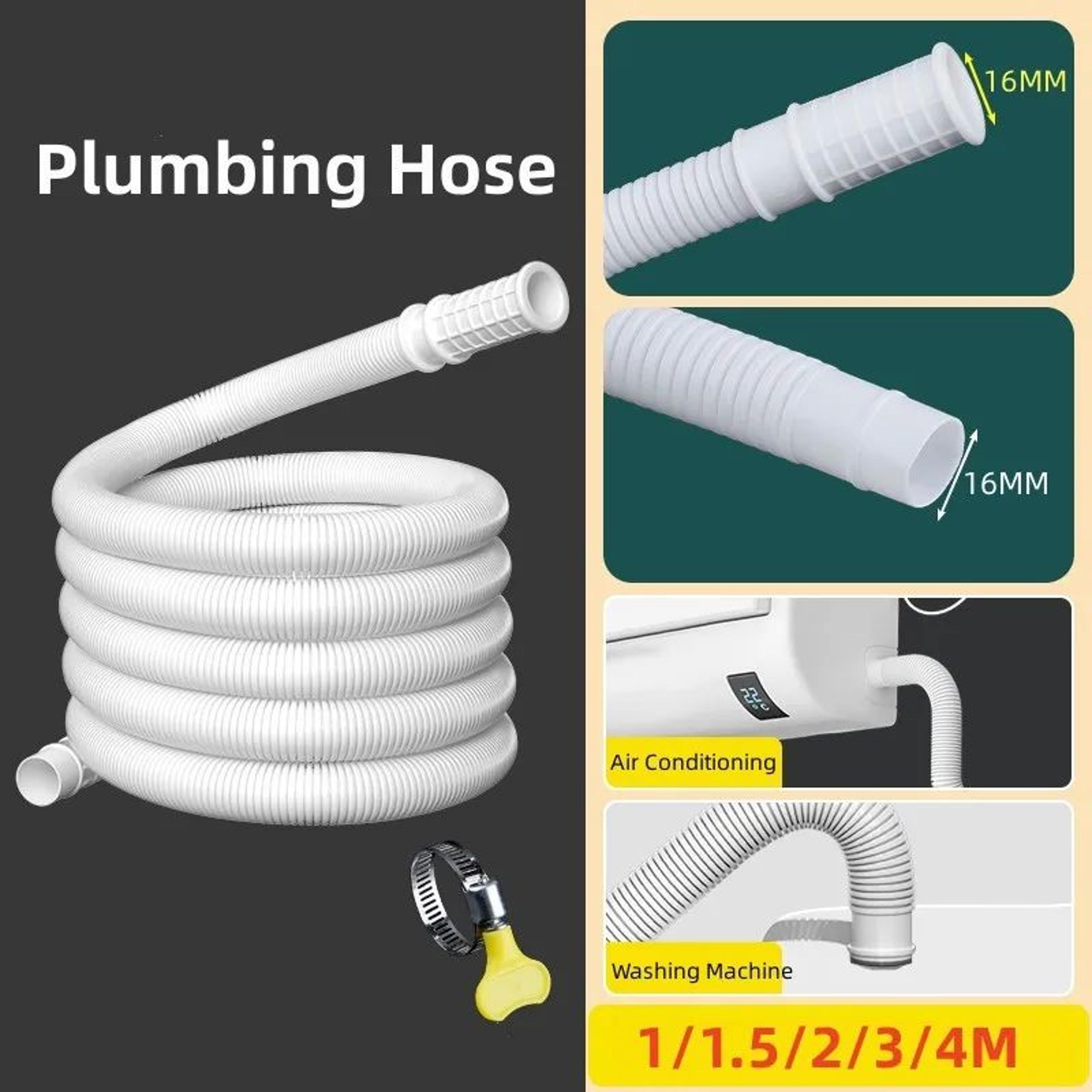 universal 1-4m washing machine drain hose flexible drain pipe extension