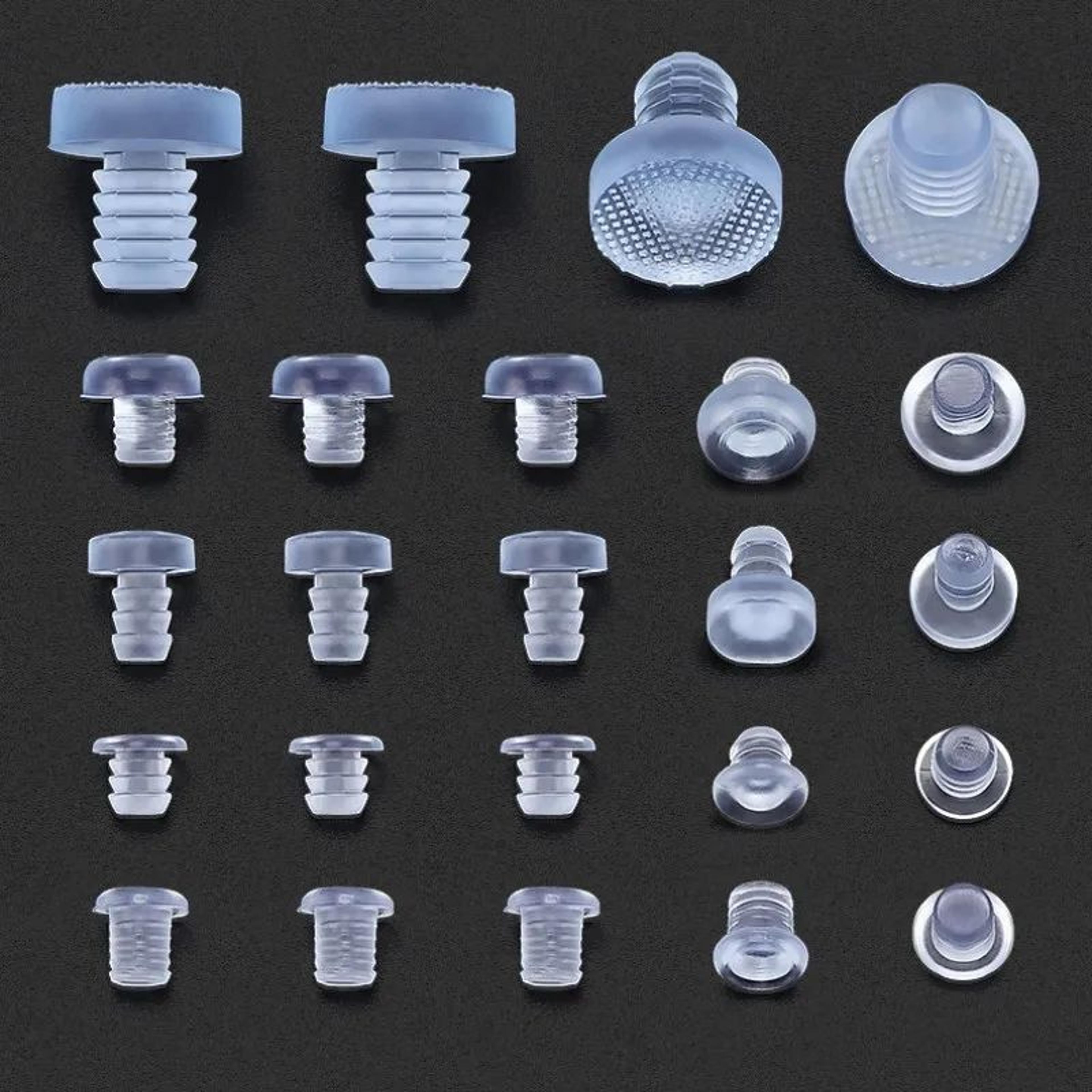 20pcs transparent rubber cabinet door bumpers anti-slip furniture pads