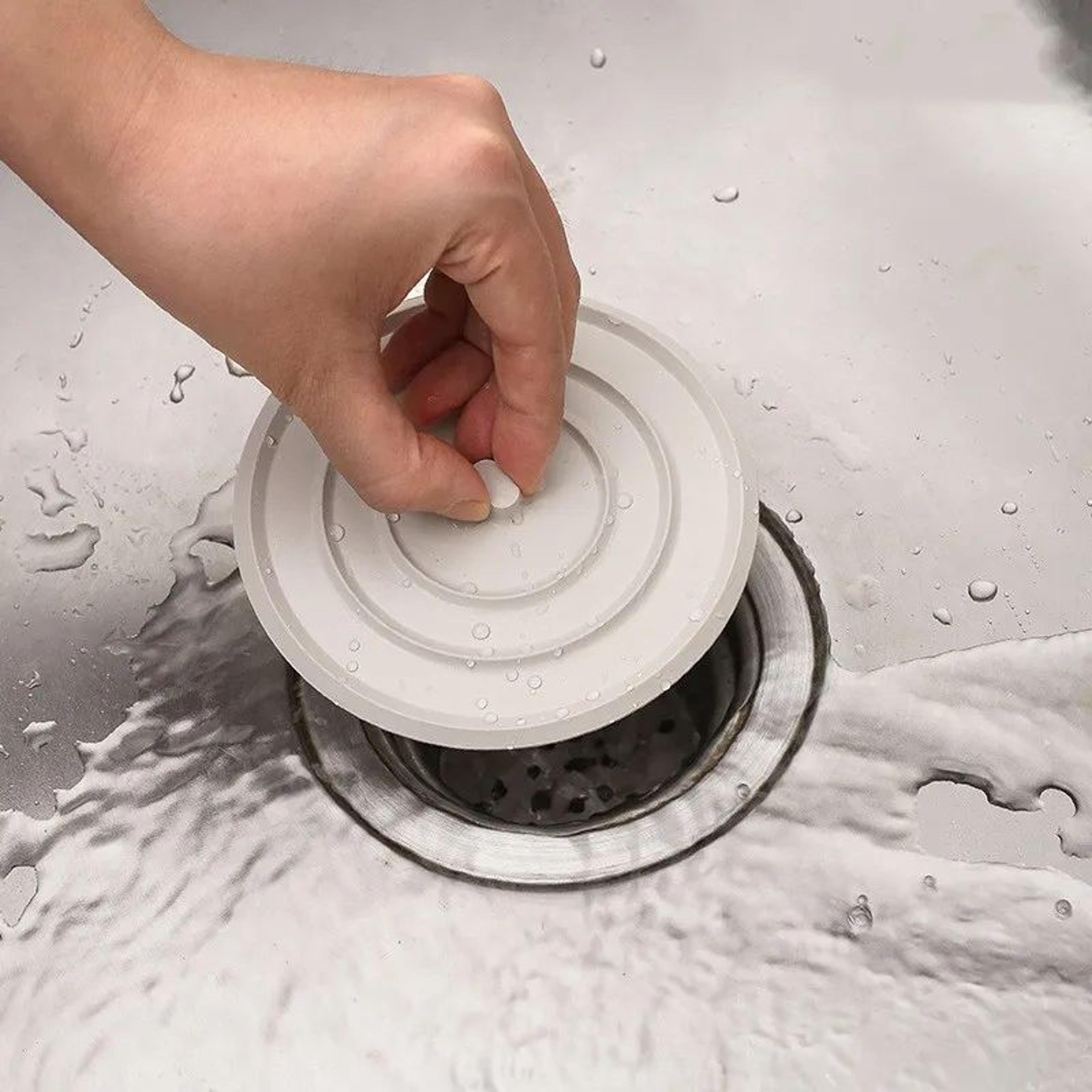 6 inch silicone bathtub stopper leakproof drain cover and hair catcher