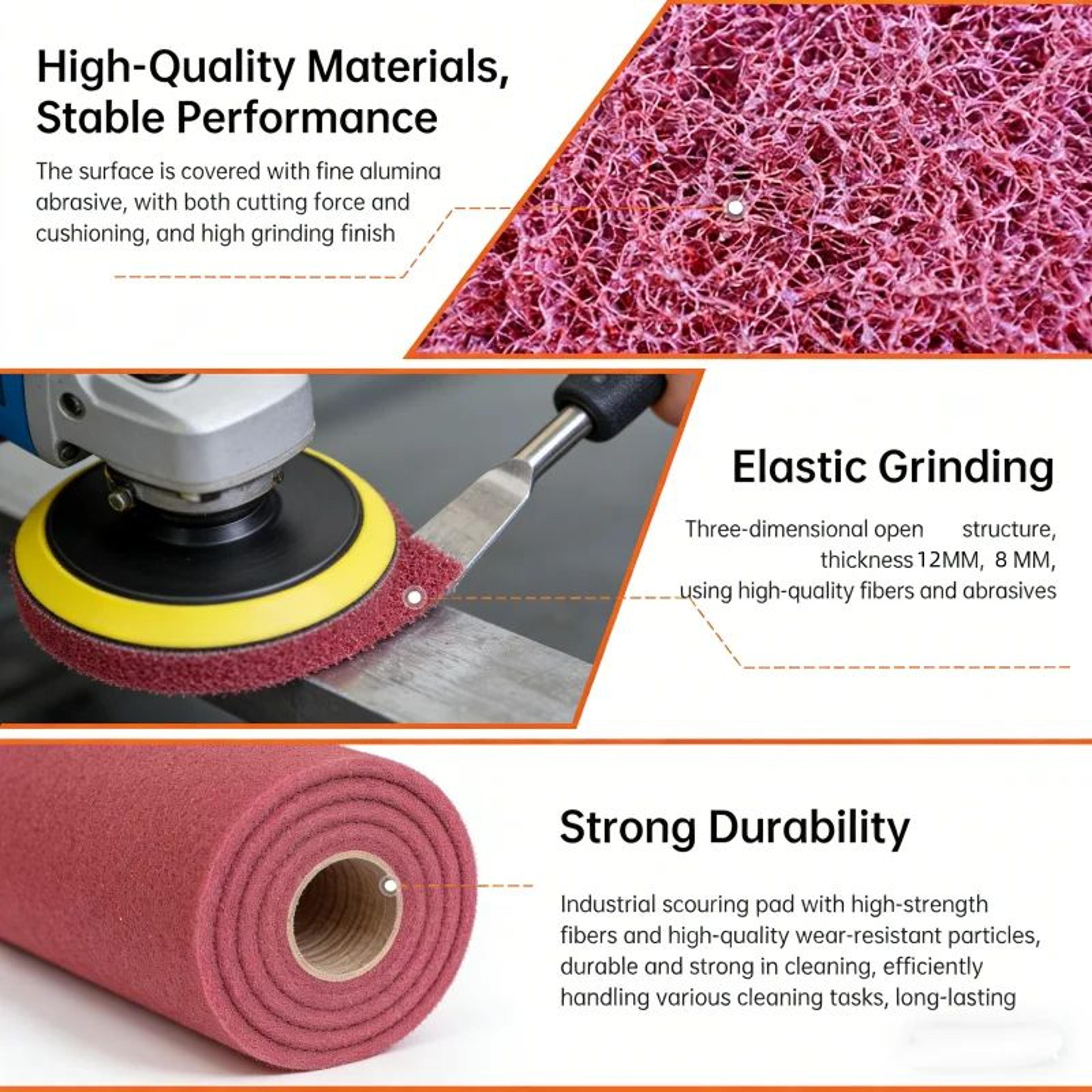 5M Abrasive Scouring Pad Roll For Rust Removal And Polishing 2
