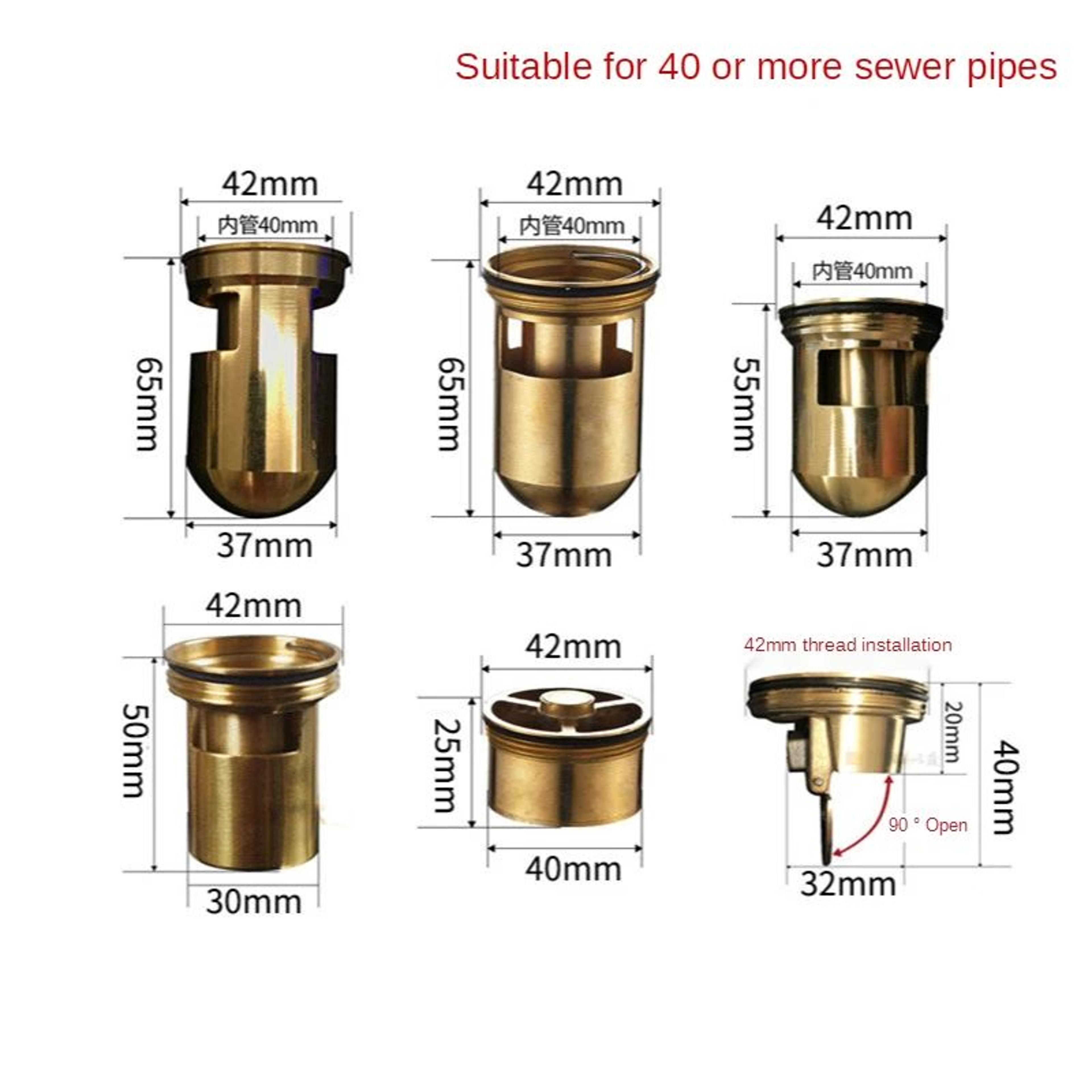 Brass AntiOdor Floor Drain Core With Gravity Seal And Insect Prevention 1
