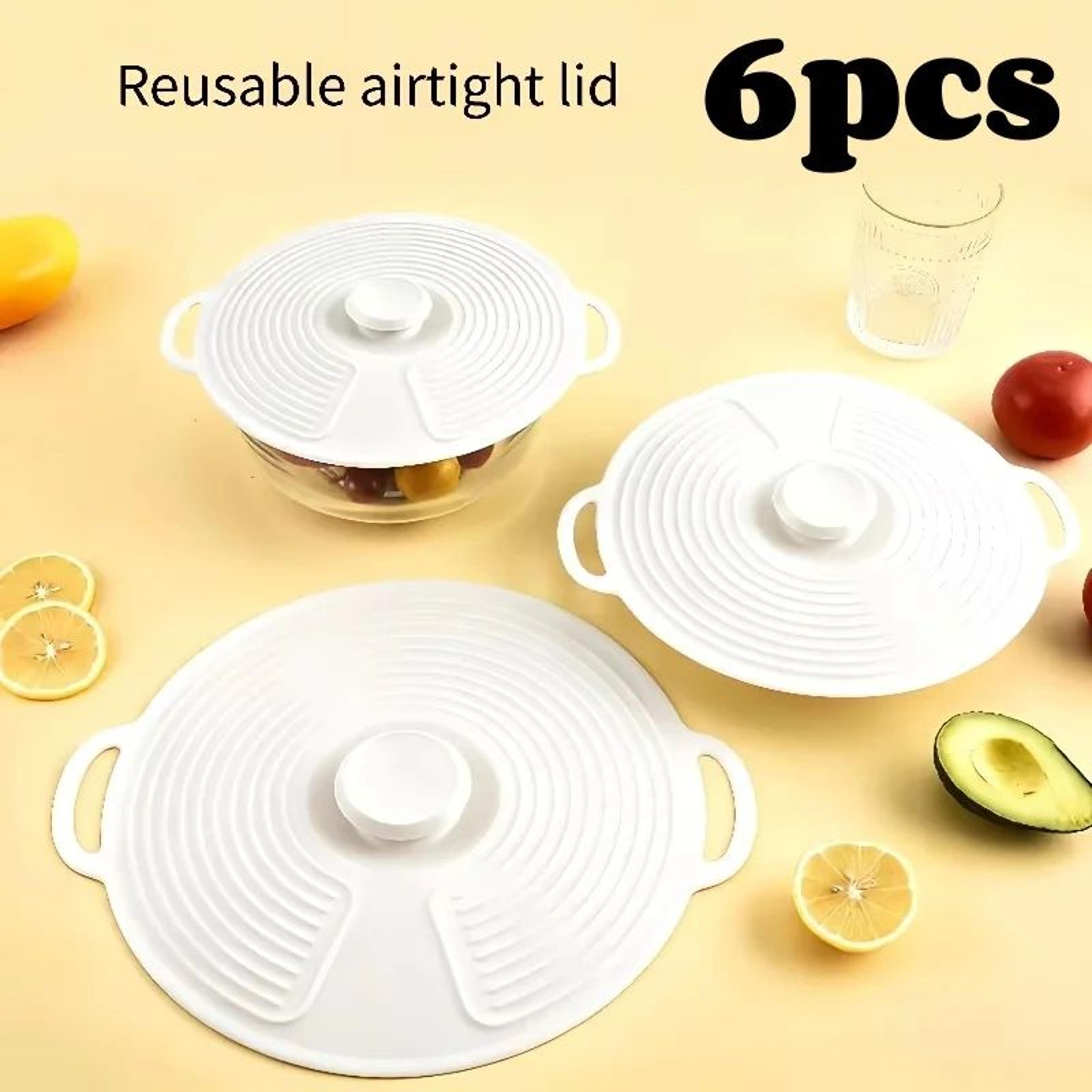 reusable silicone pot lids with double handles - heat resistant splatter covers