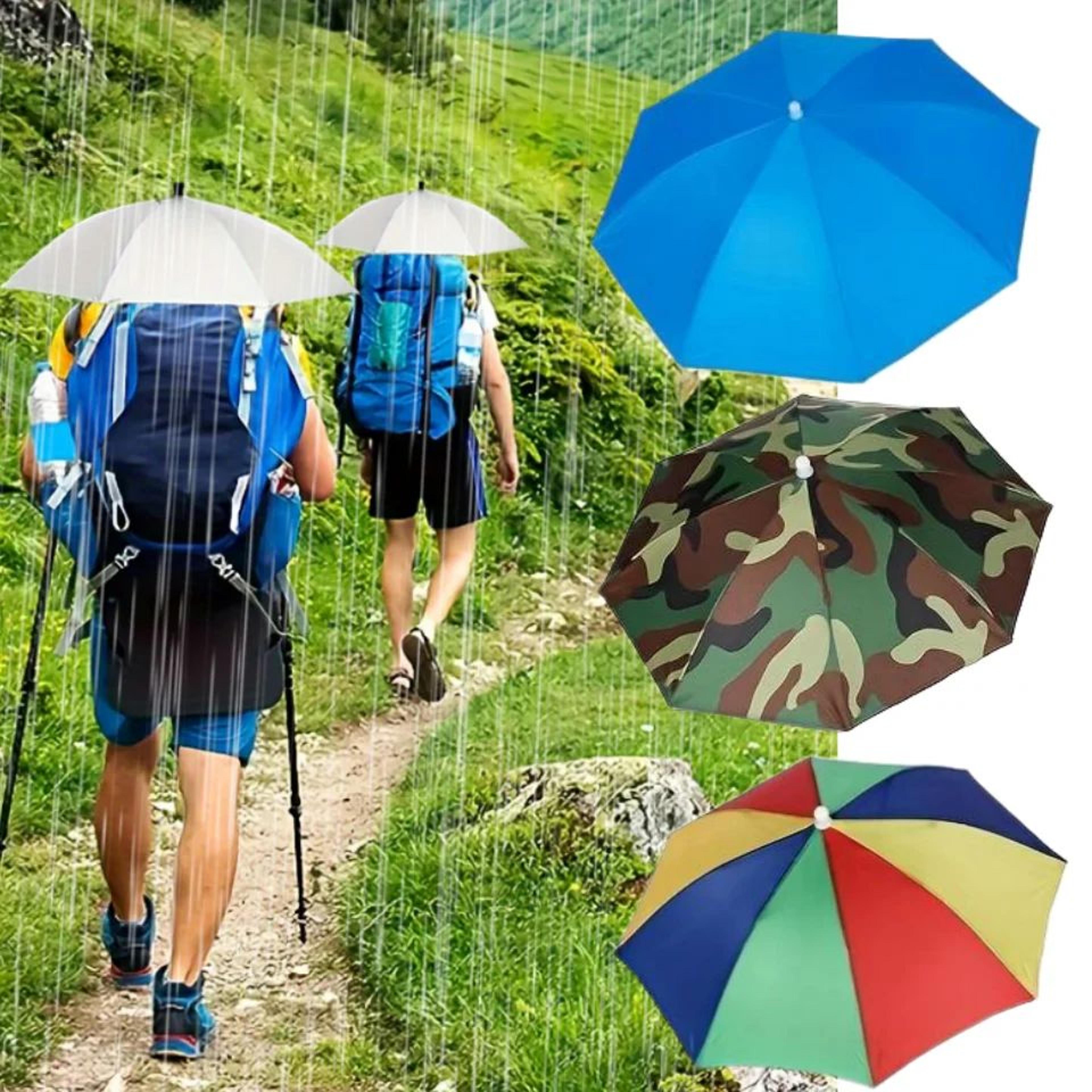 foldable waterproof umbrella hat 21.7 inch hands-free fishing rain hat