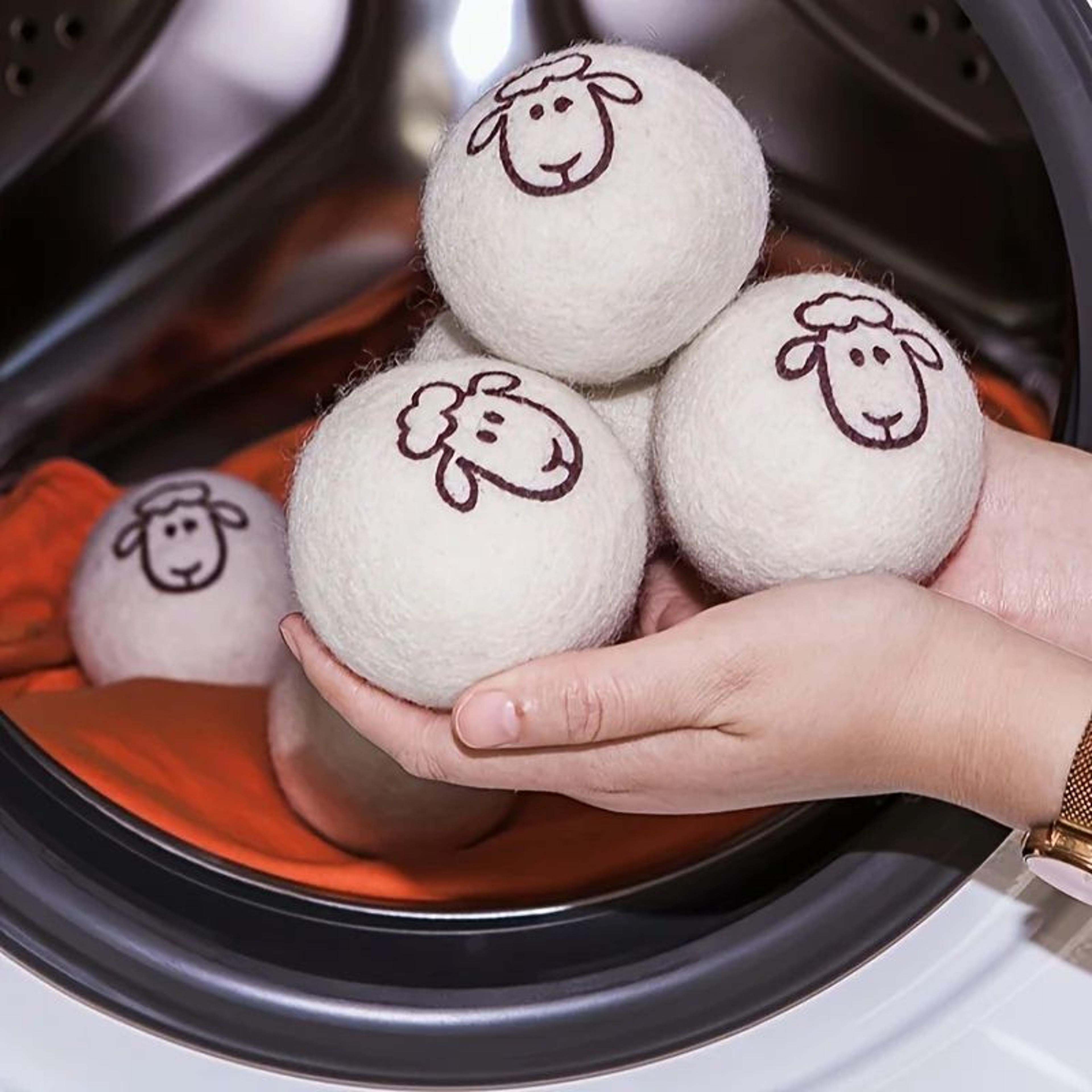 reusable wool dryer balls - natural fabric softener and wrinkle reducer
