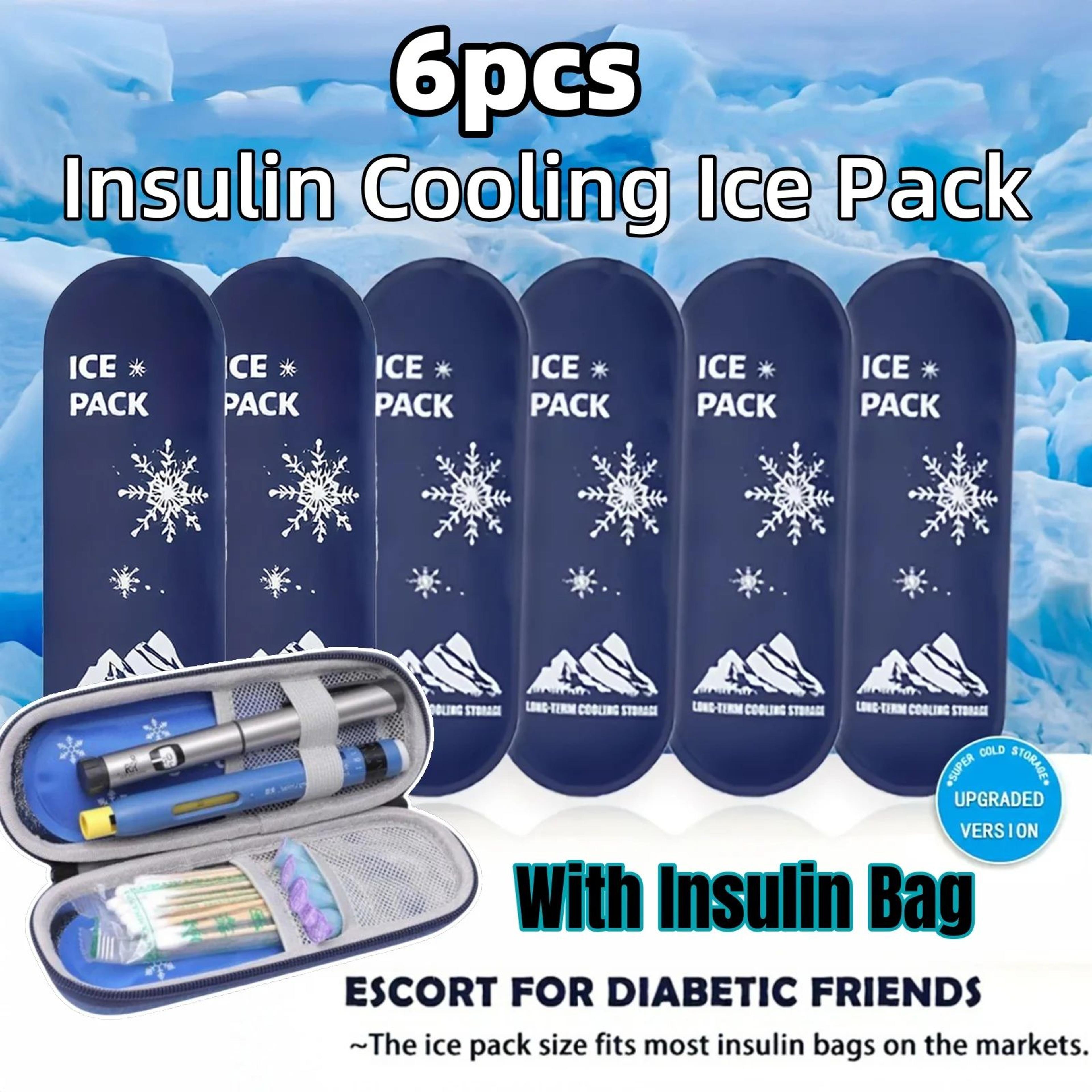 portable insulin cooling gel ice pack for travel and medication storage