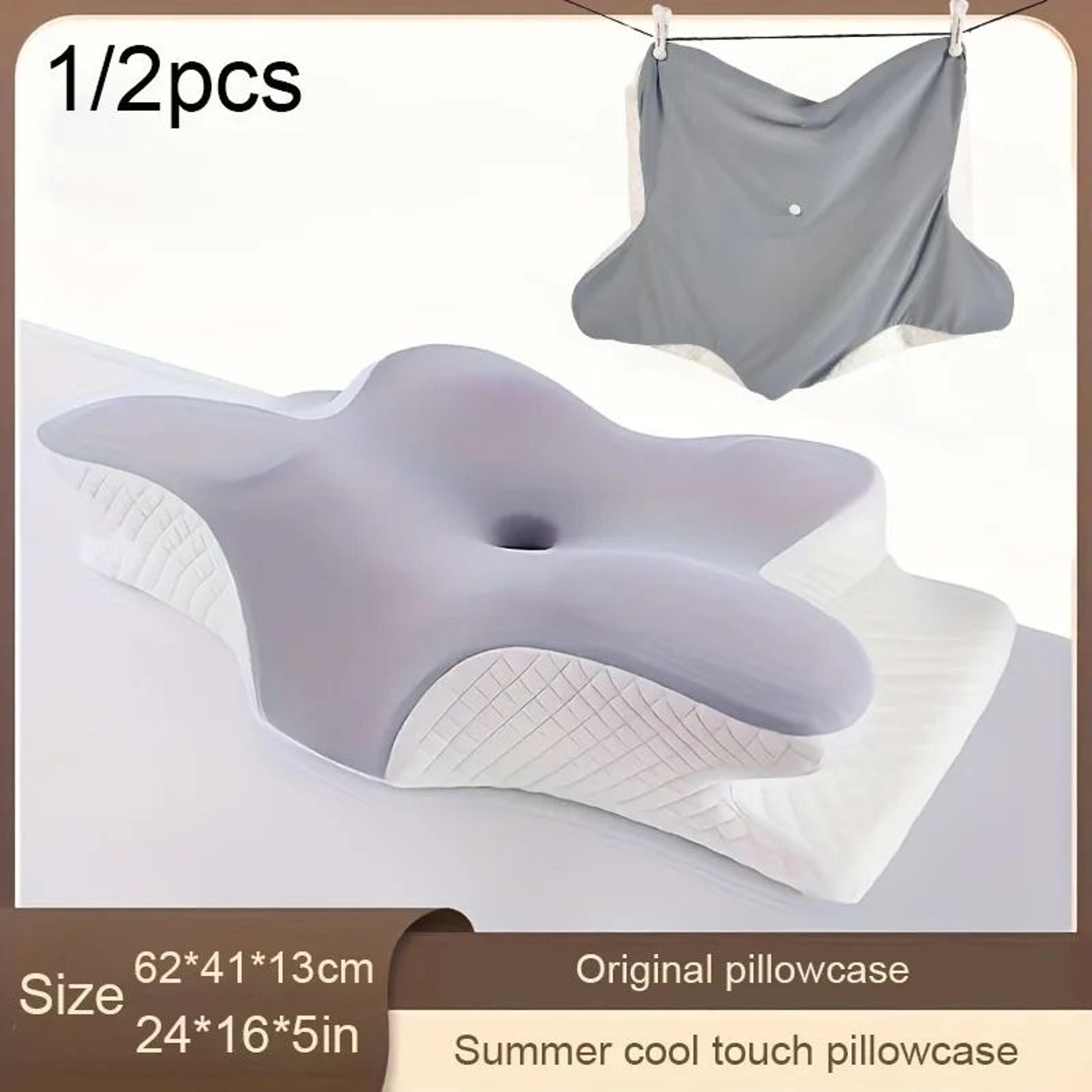 cooling cervical pillowcase for memory foam pillow - breathable soft pillow protector