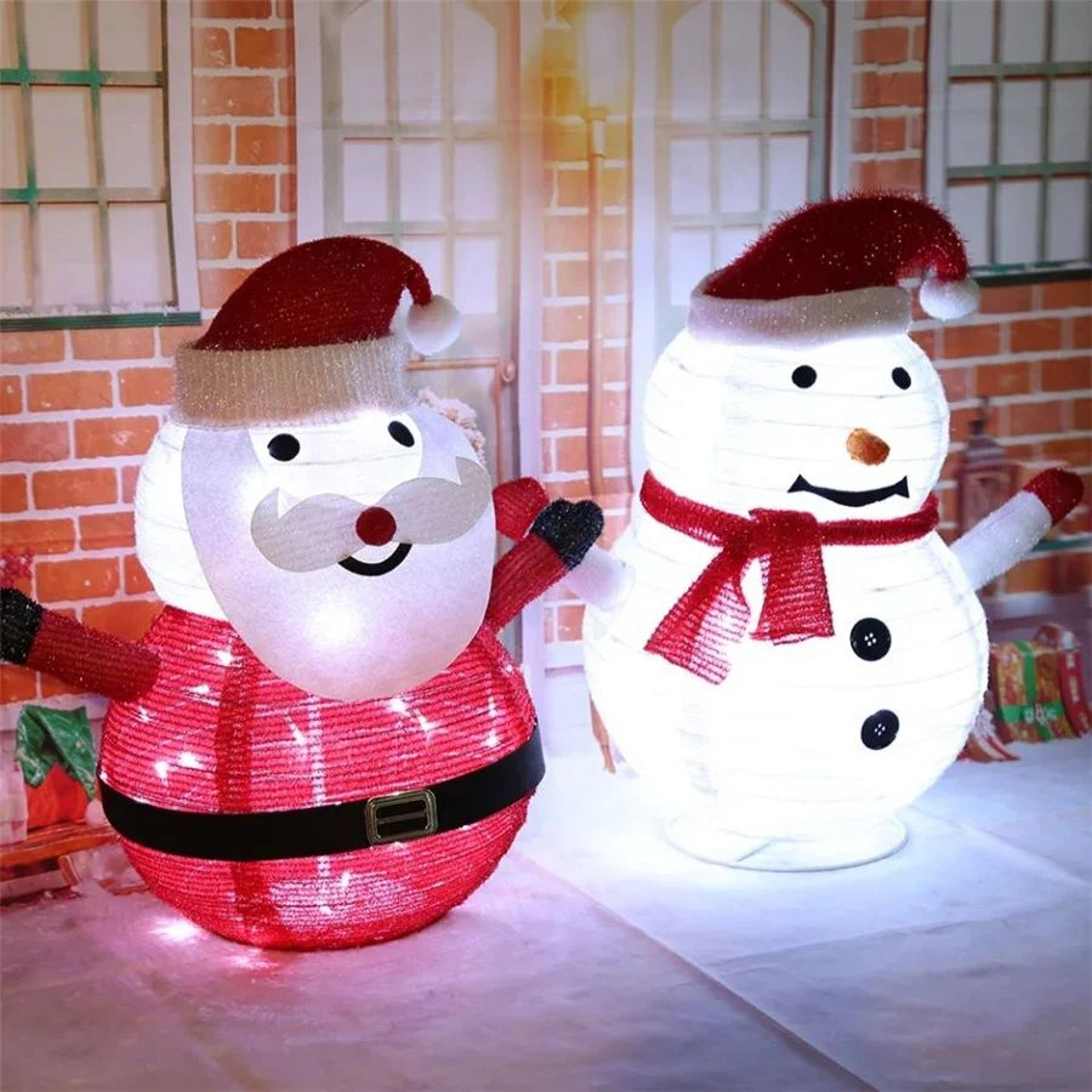 santa claus snowman waterproof outdoor christmas lantern fairy lights