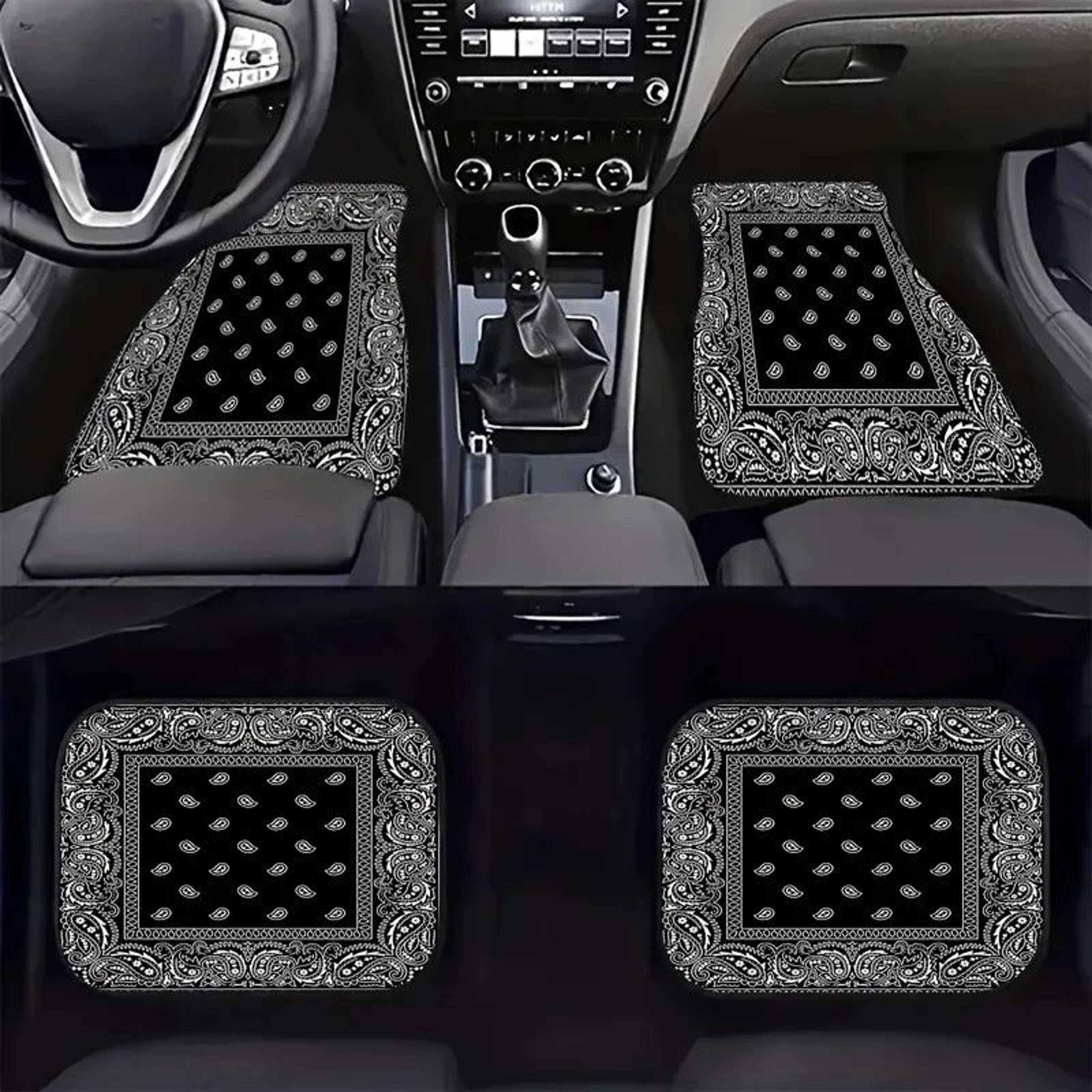 stylish universal car floor mats 4-piece anti-slip easy-clean interior protection set