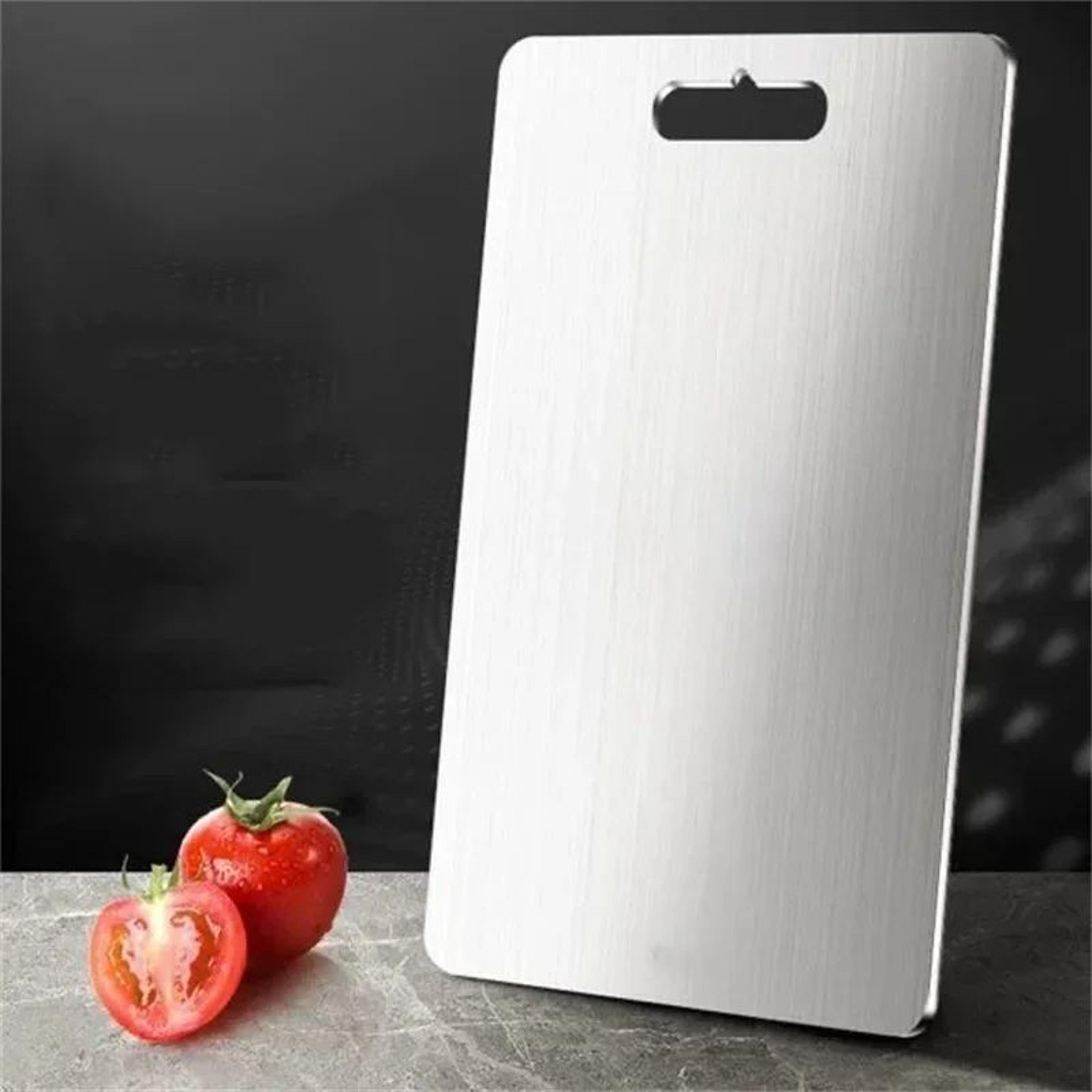 thickened stainless steel cutting board for chopping, food prep and dough kneading