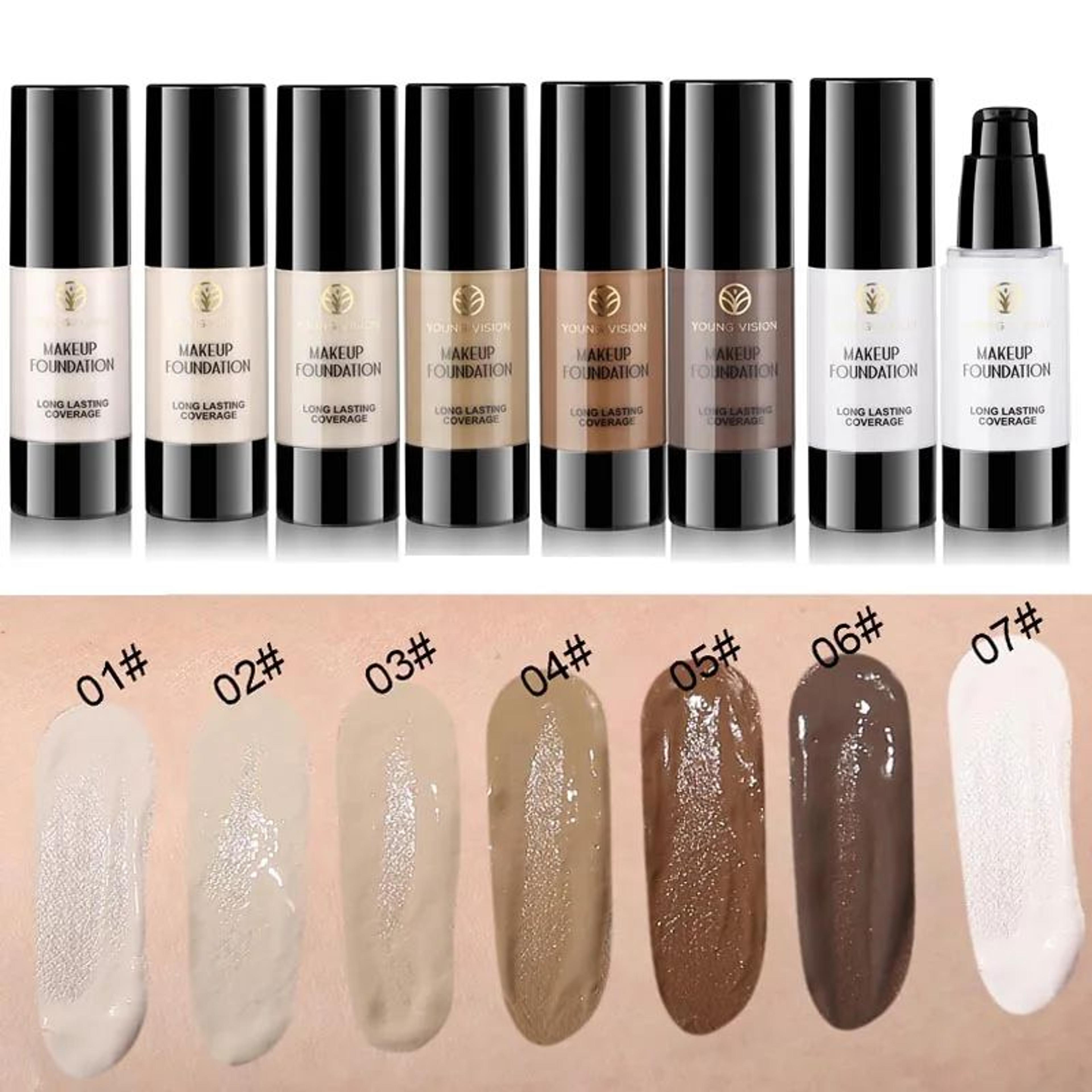 6-shade waterproof oil-control liquid foundation long-lasting concealer makeup