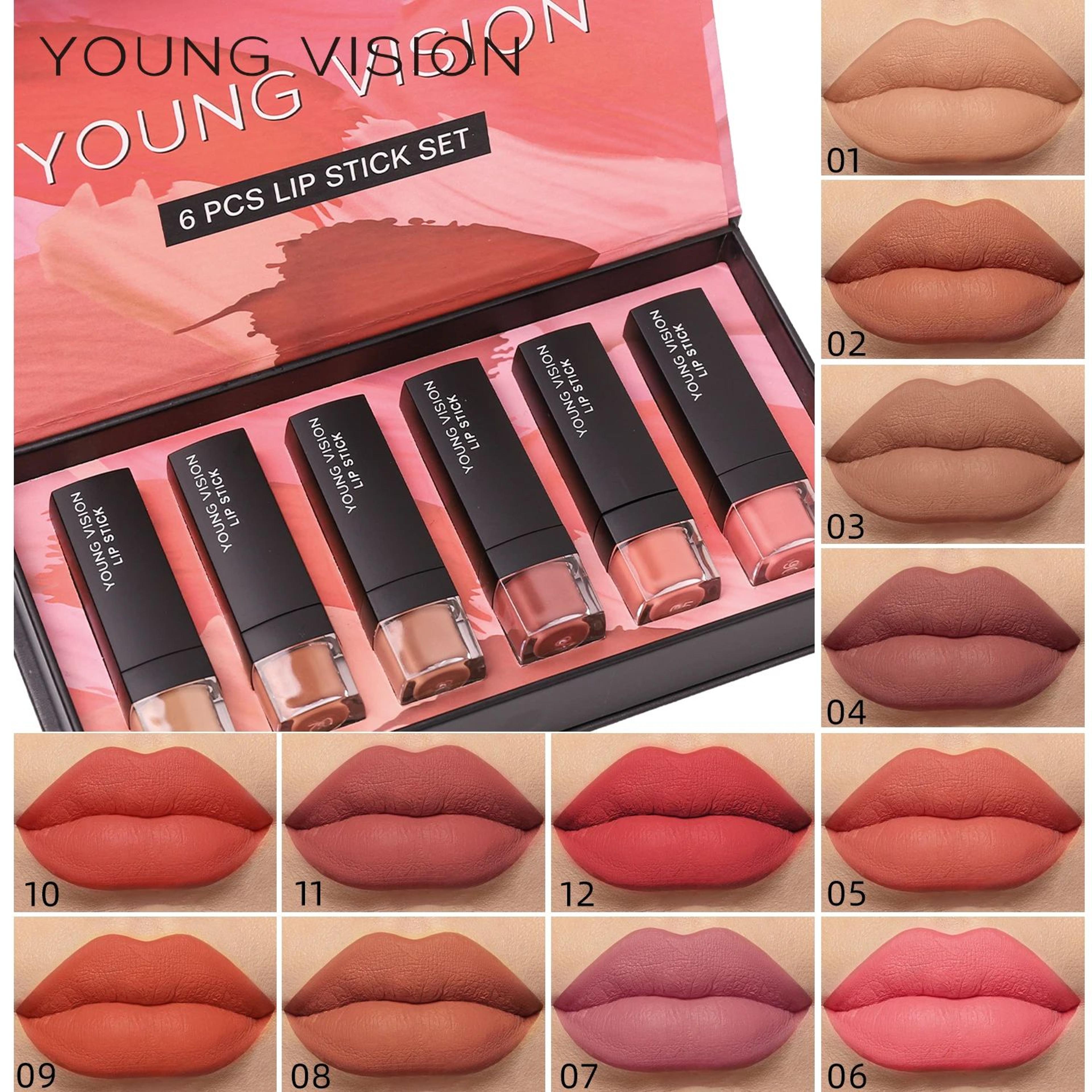6-color matte lipstick set - waterproof long-lasting lip color gift box