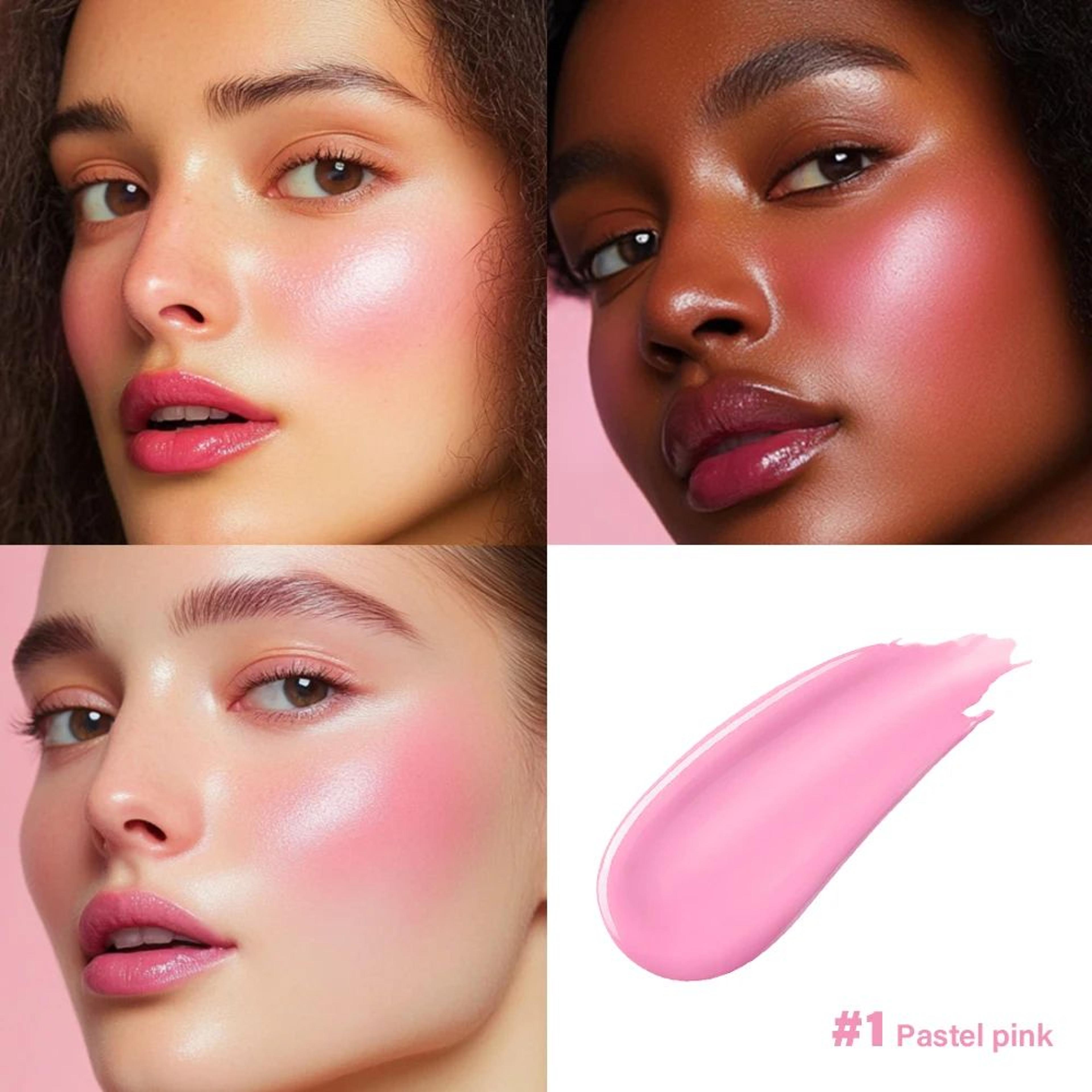 6 Color Long Lasting Liquid Blush With Sponge Applicator 3