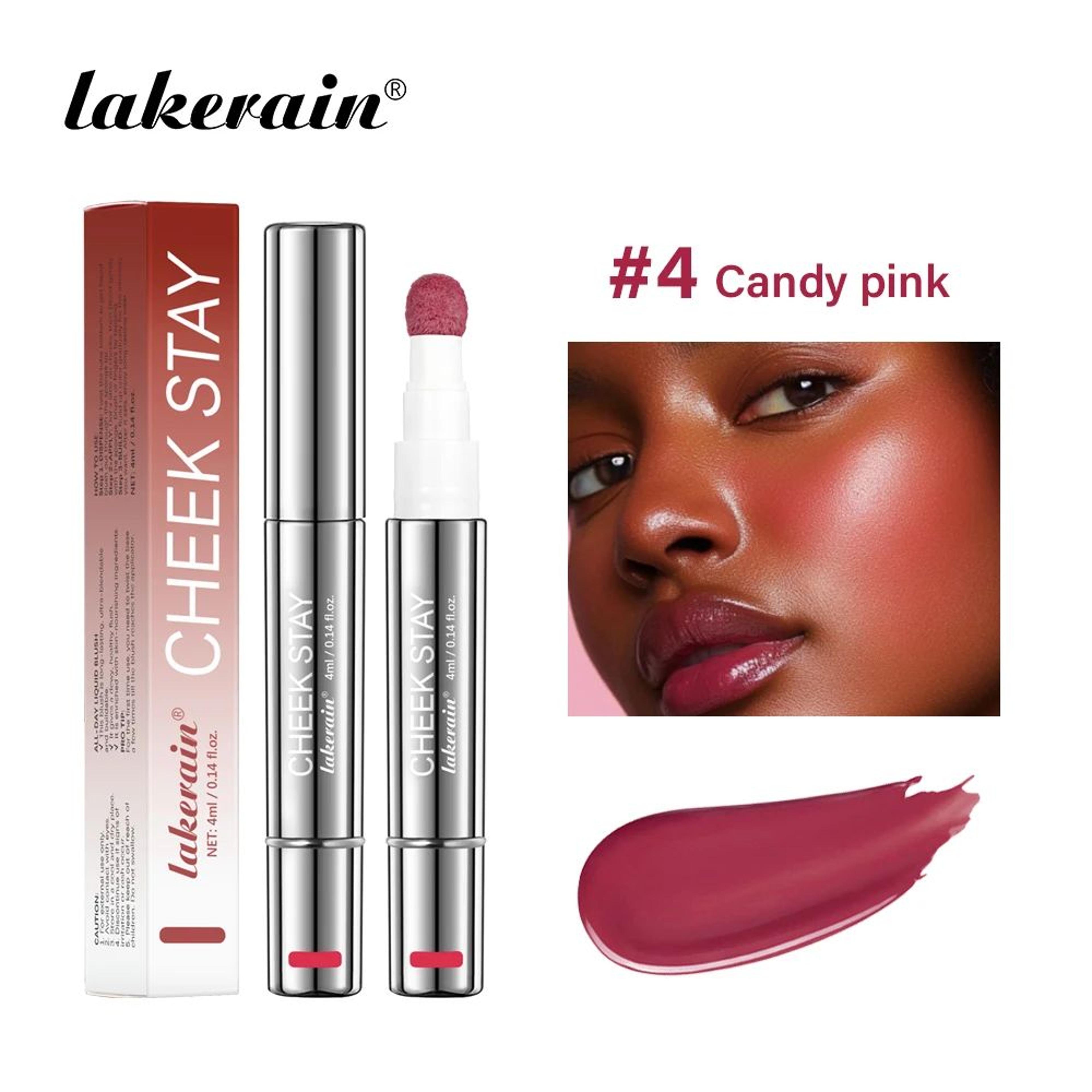 6 Color Long Lasting Liquid Blush With Sponge Applicator 6