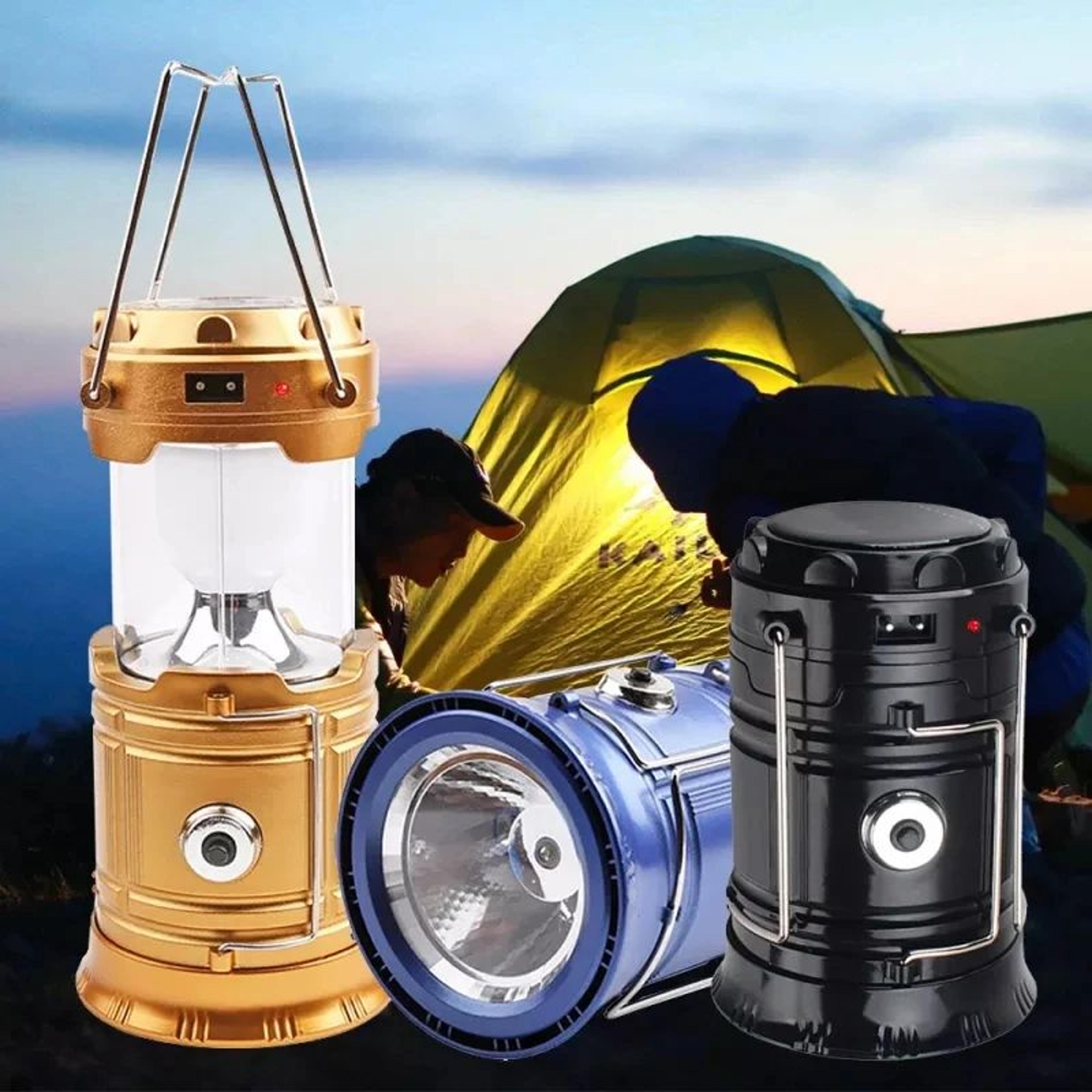 portable solar camping lantern with usb rechargeable led light