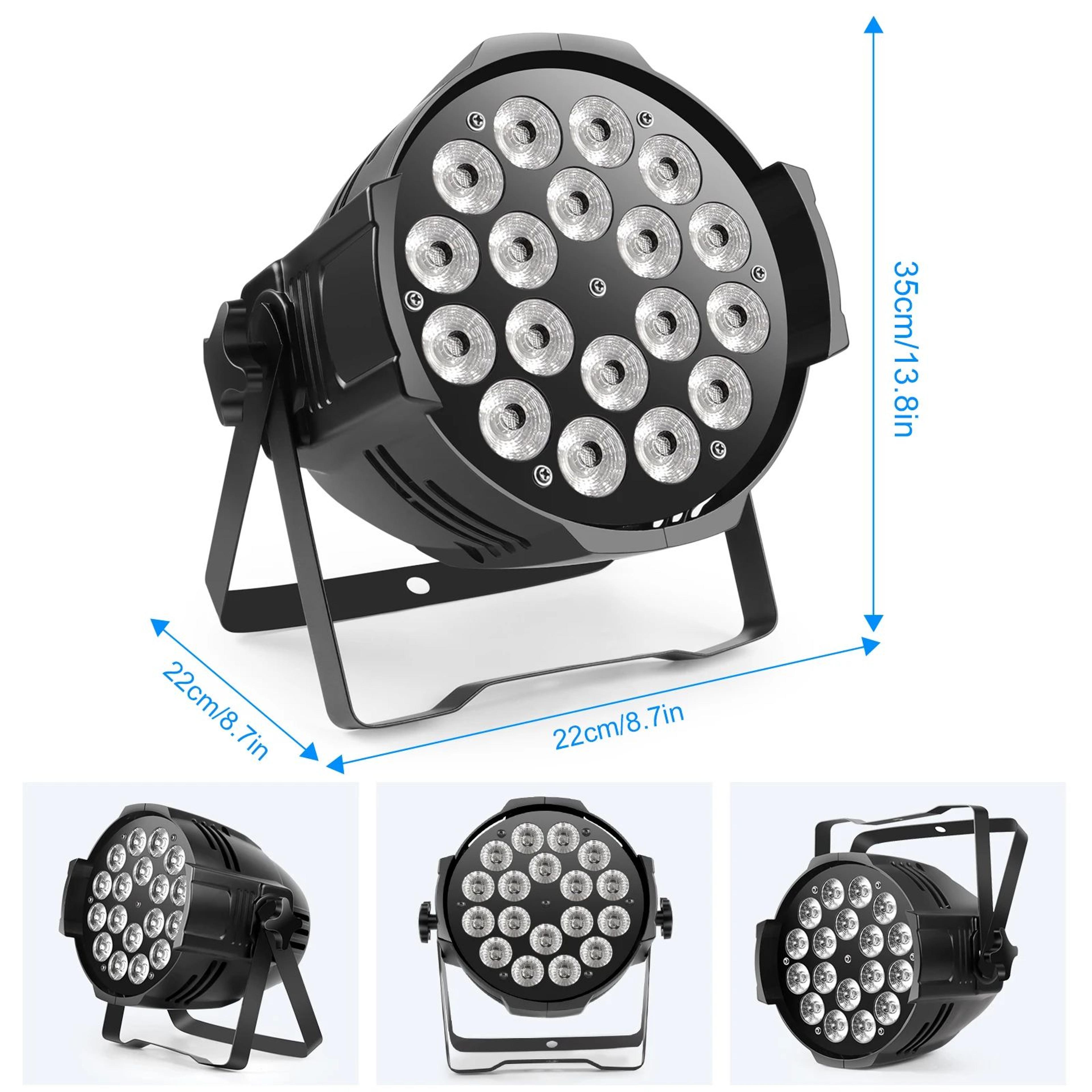 4PCS RGBW LED PAR Stage Lights With DMX 512 Control For DJ Parties And Events 3