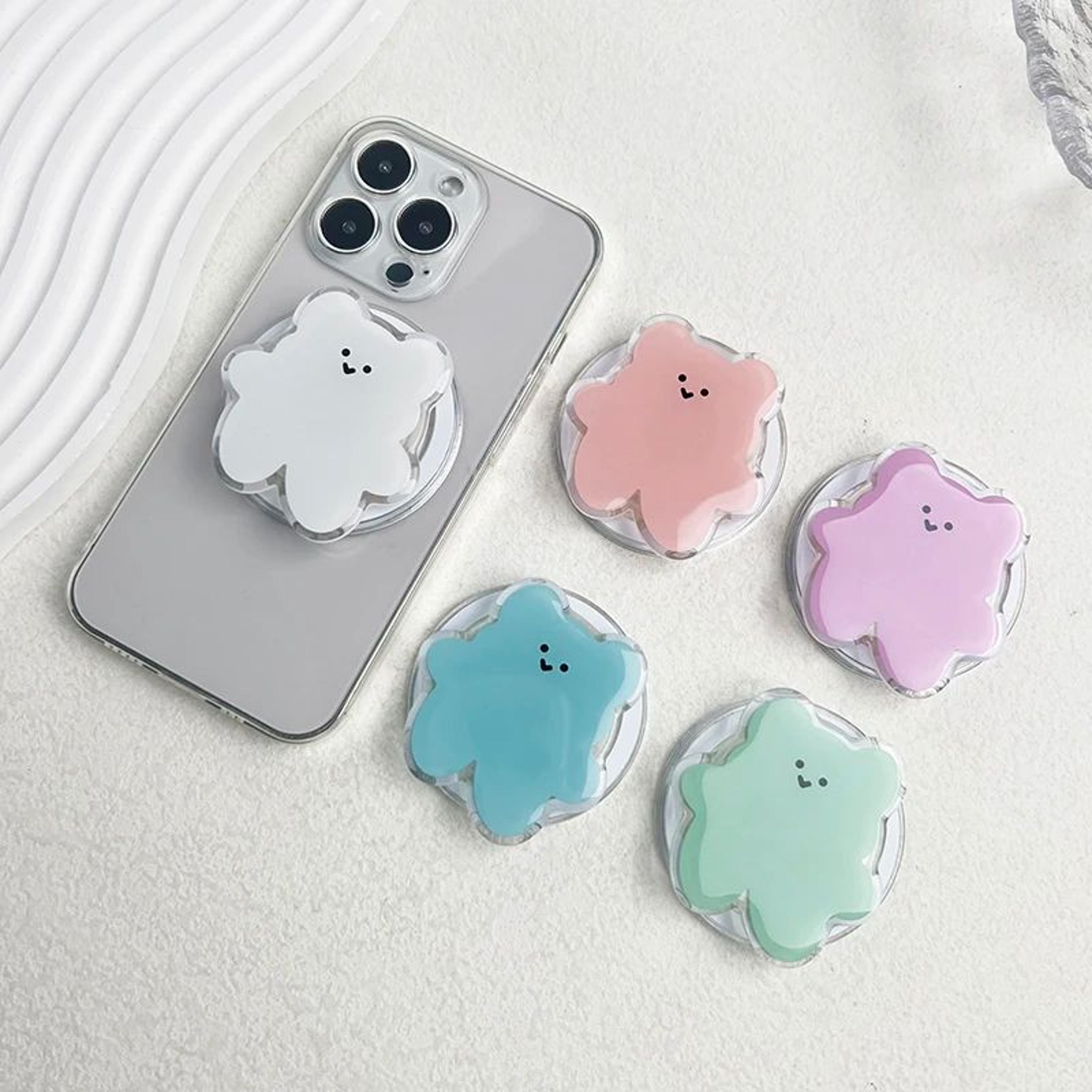 cute cartoon bear magnetic foldable phone grip holder for magsafe