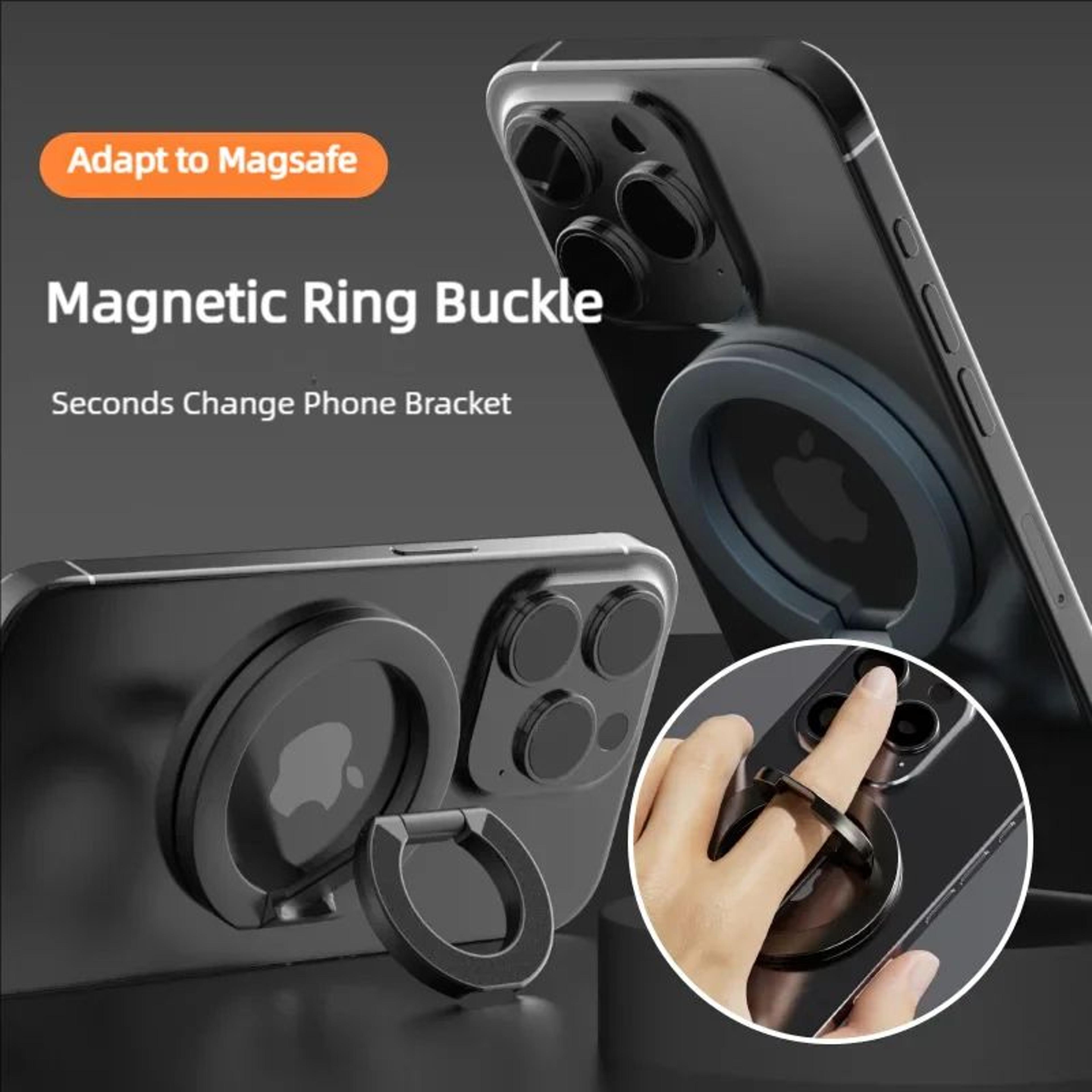 double-sided magsafe magnetic phone ring holder with foldable stand