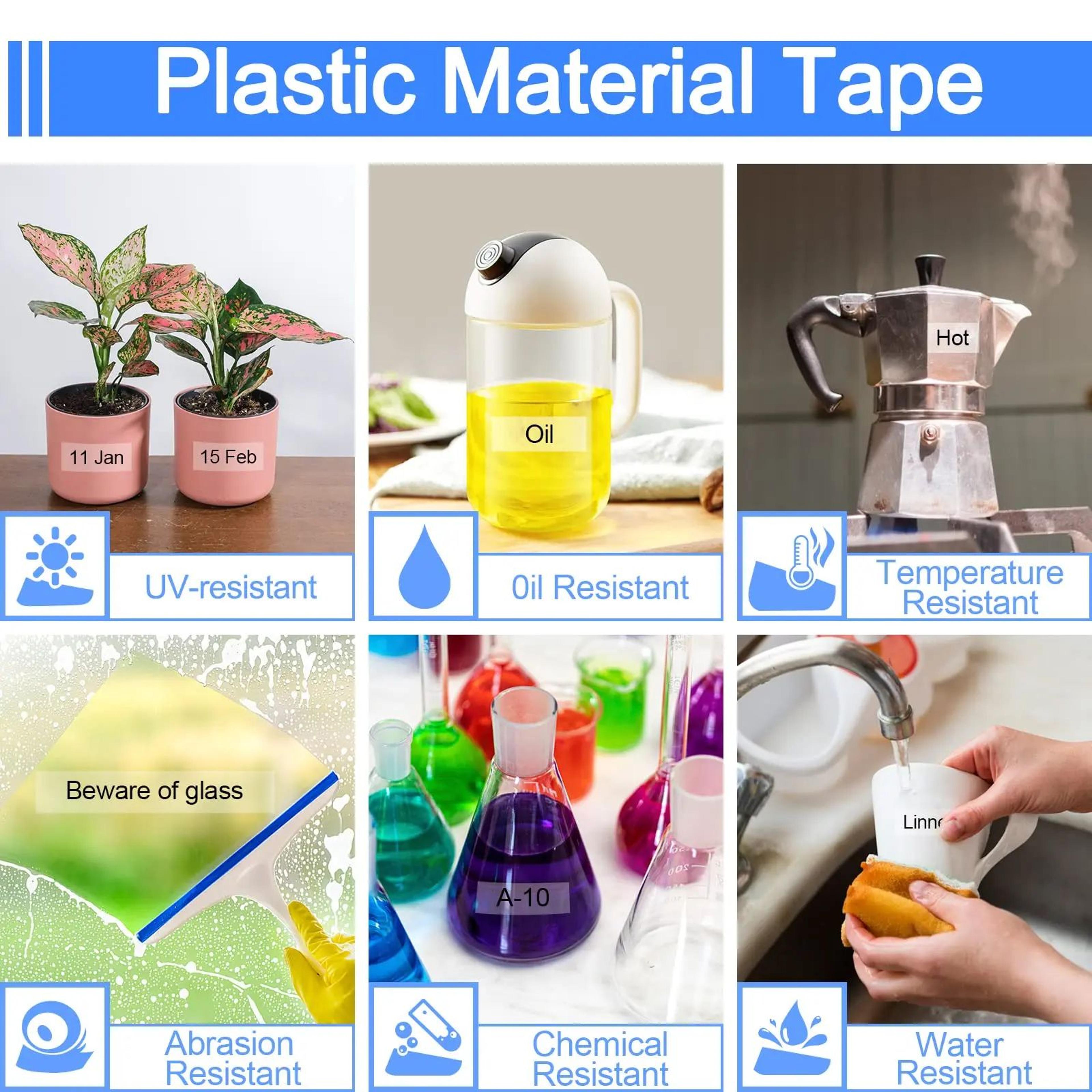 Dymo LetraTag Compatible Clear Plastic Label Tape Refill 12mm X 4m 4
