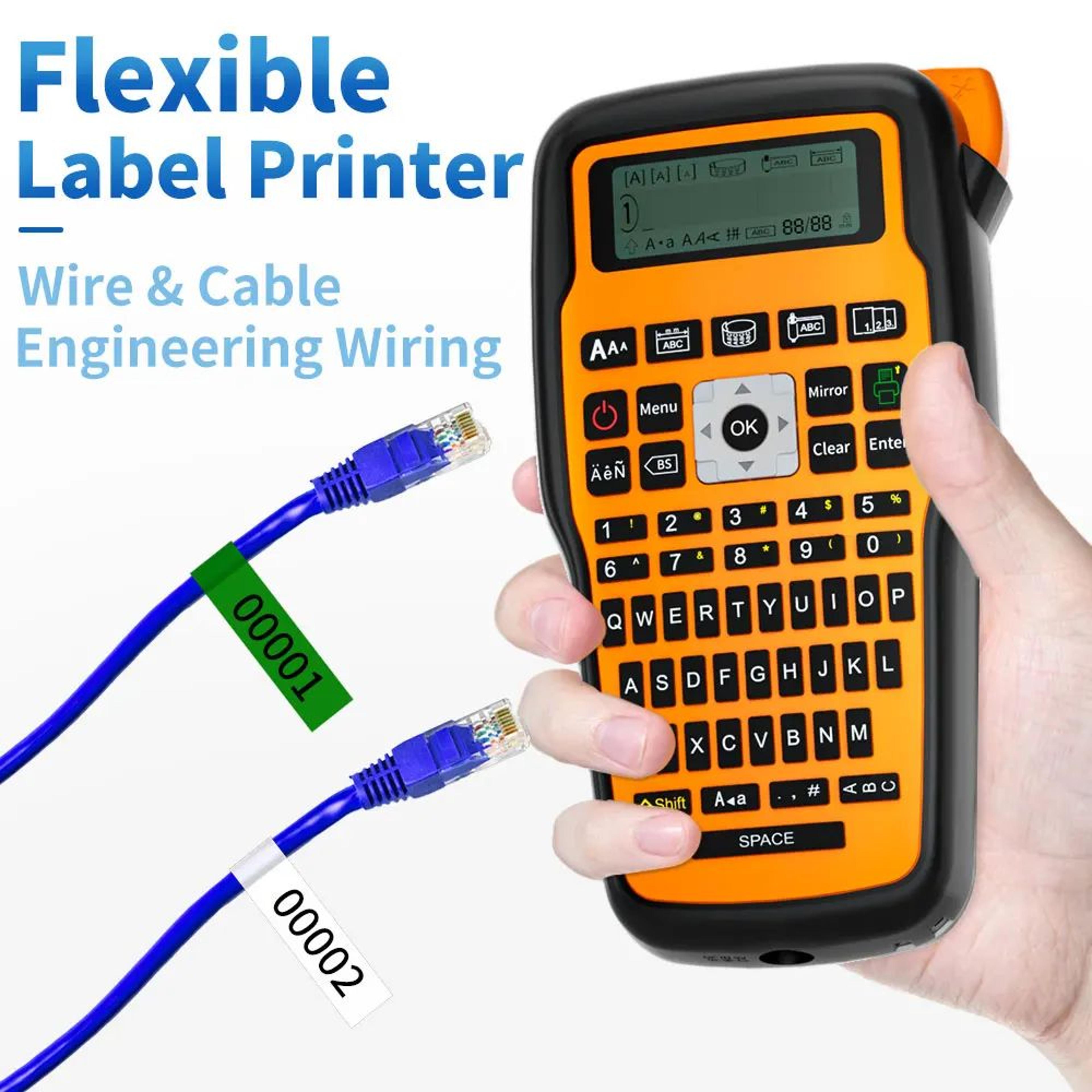 e1000pro portable industrial label printer for cable and heat shrink tube labeling