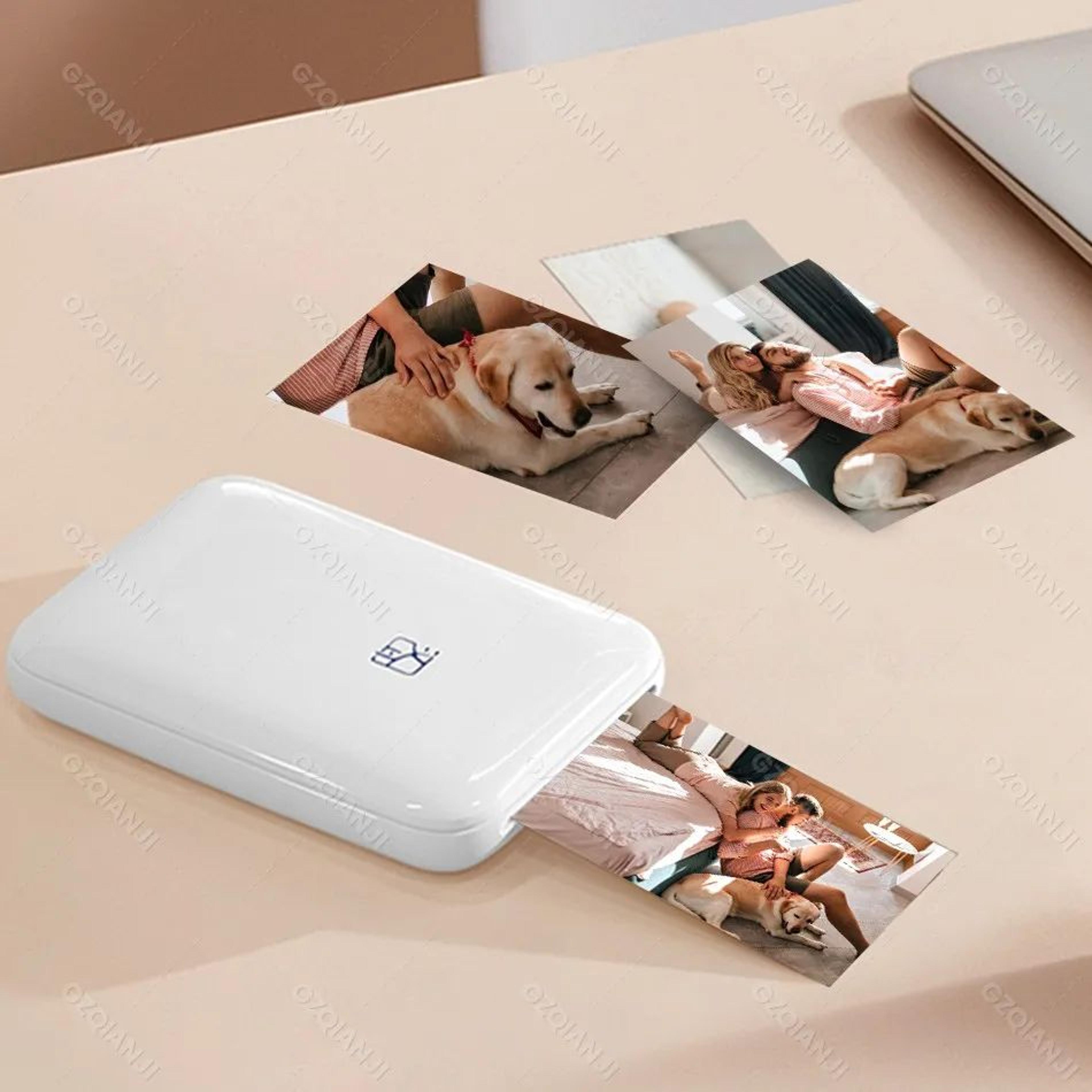 portable bluetooth 2x3 inch color photo printer with zink inkless technology