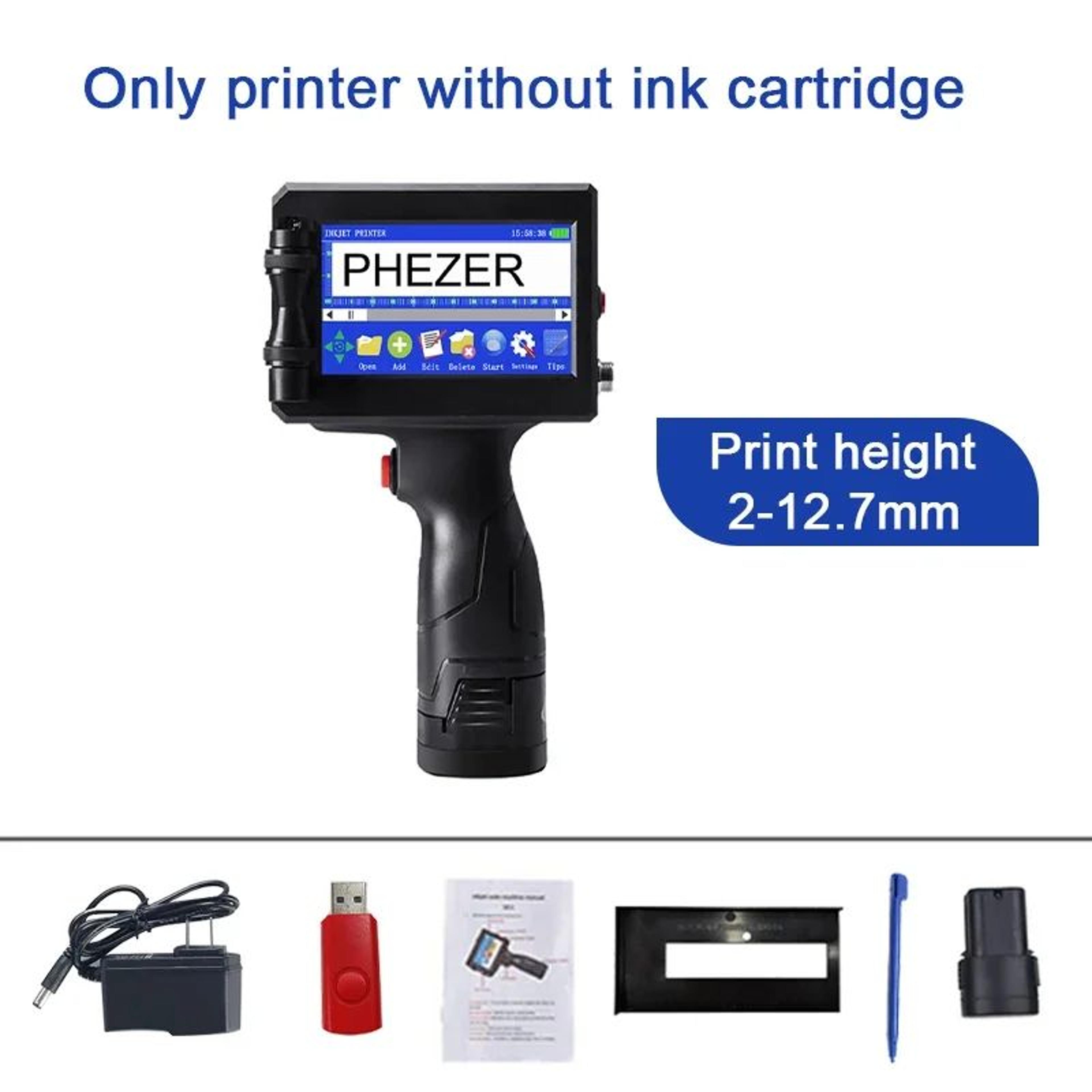 Portable 127mm Handheld Inkjet Printer For Batch Codes QR Codes And Expiry Dates 7