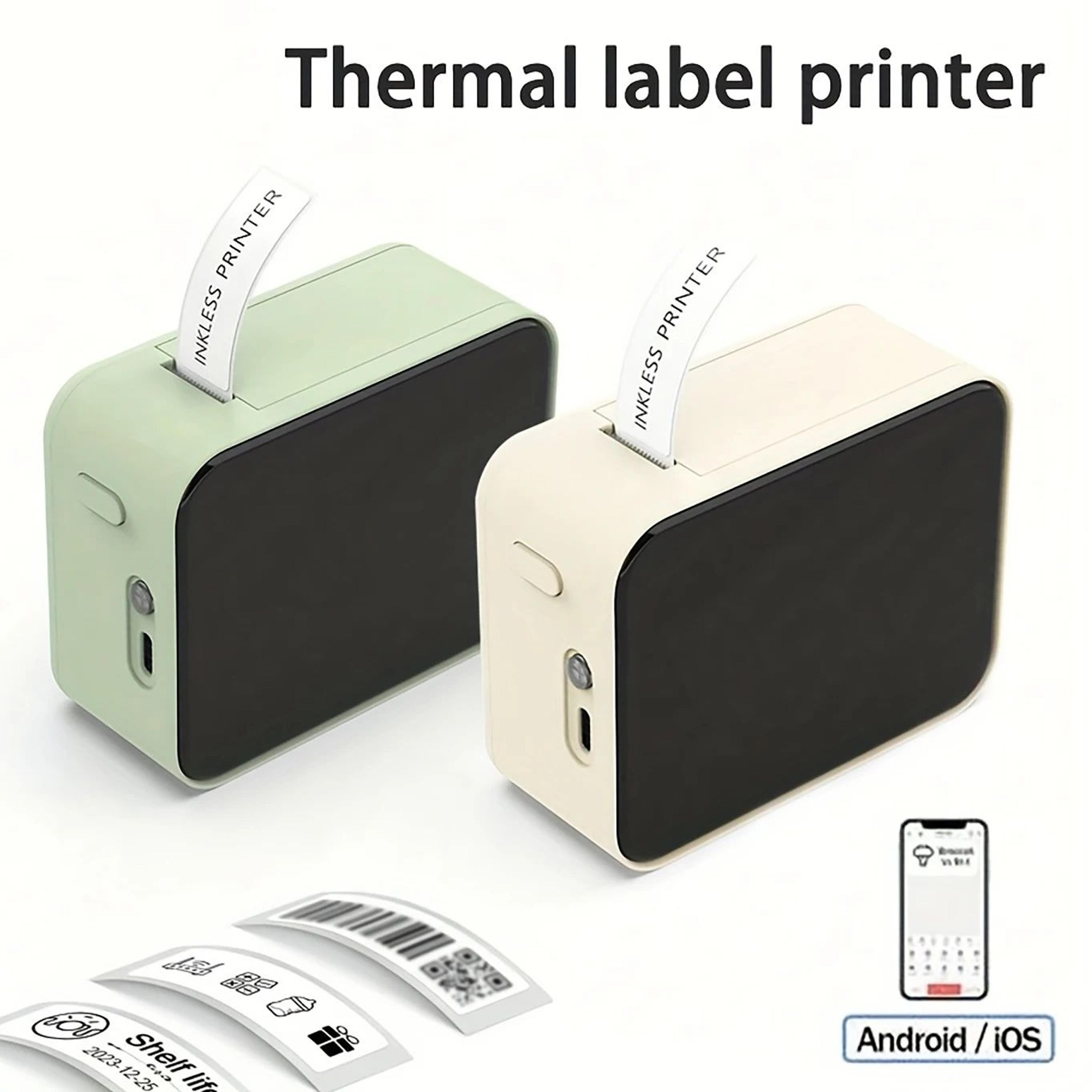 portable bluetooth thermal label printer p15 wireless mini label maker