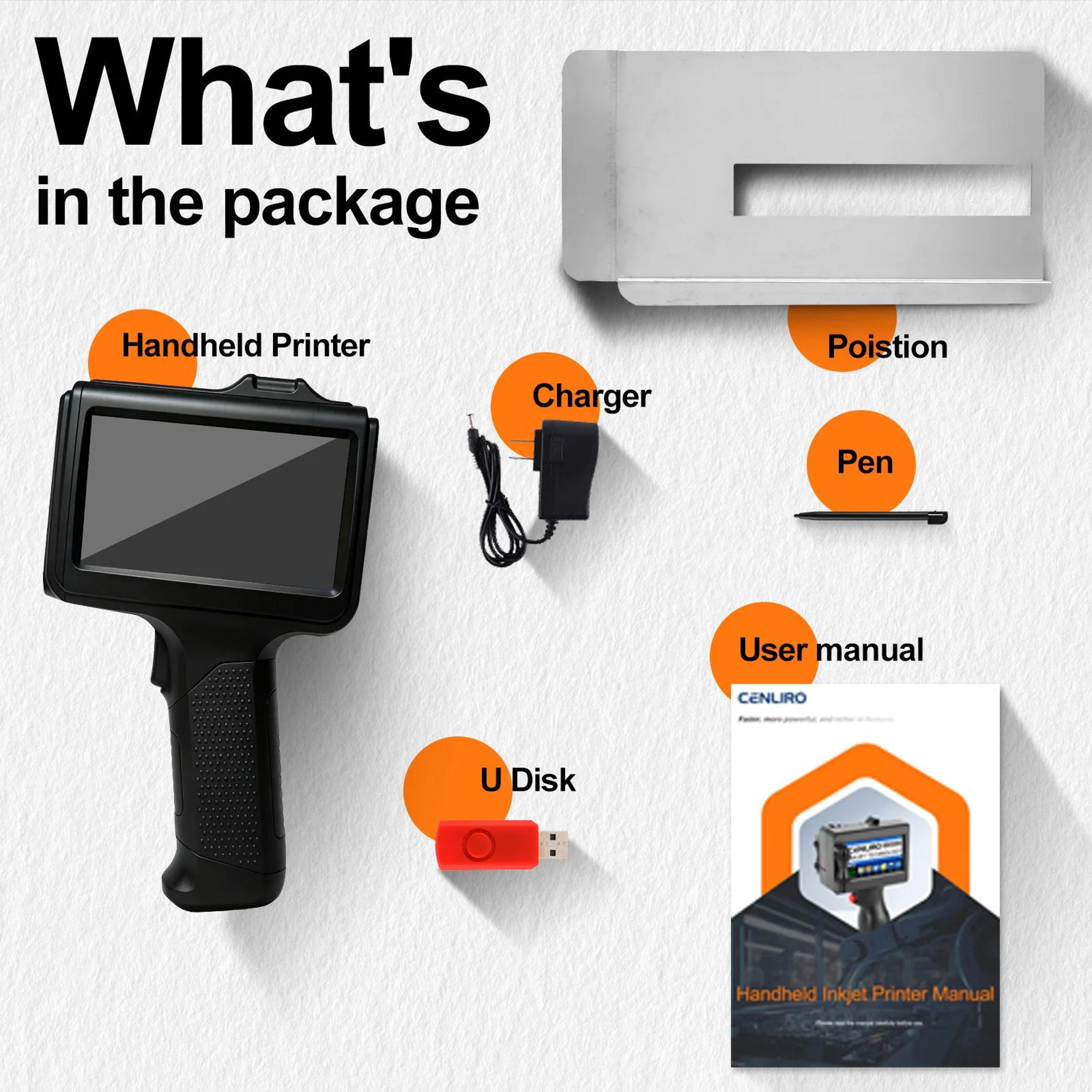 600DPI Handheld Inkjet Printer With FastDrying Ink For Date Batch Number QR Code And Logo Printing 1