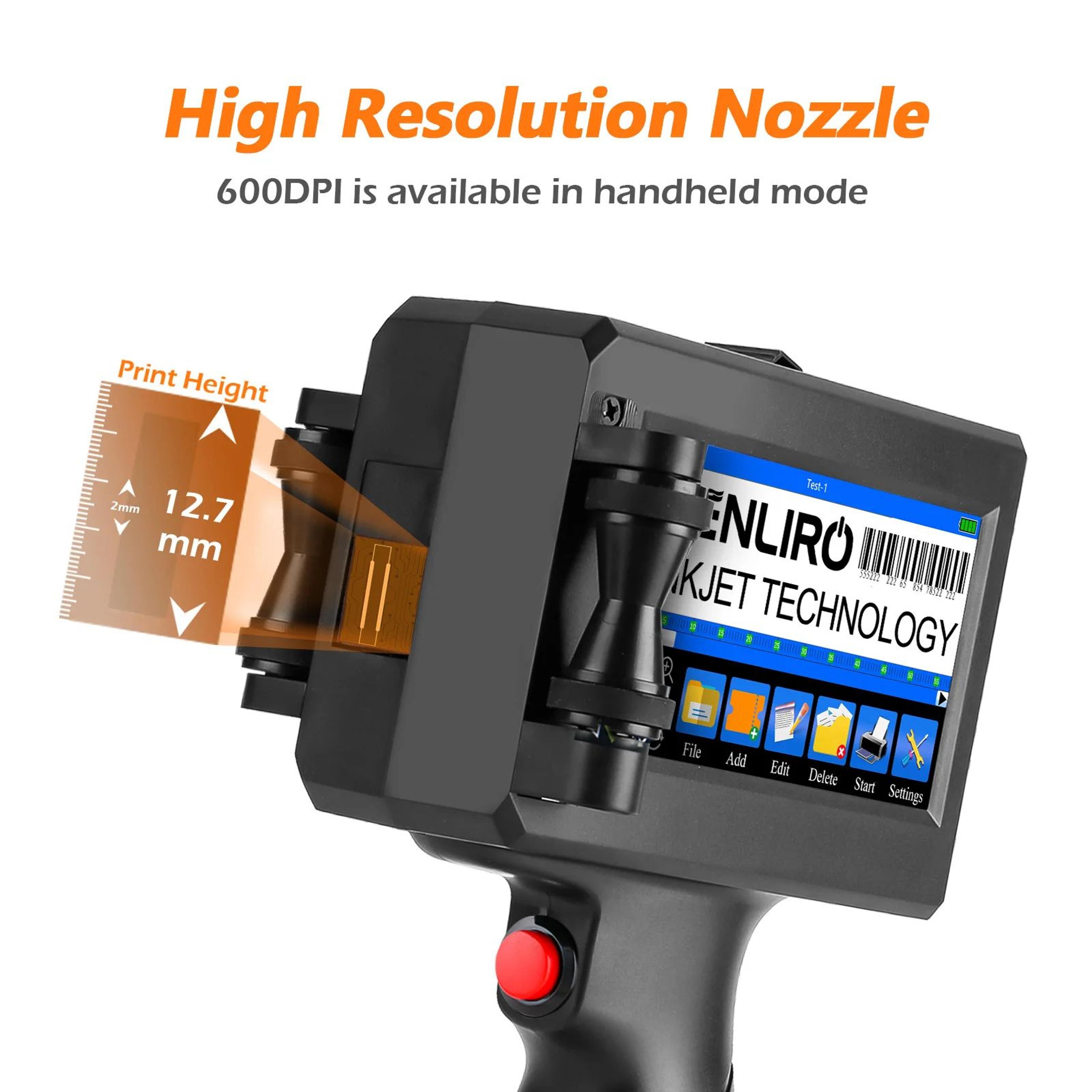 127mm Handheld Inkjet Printer Portable Batch Code Expiry Date And QR Code Printing Machine 1