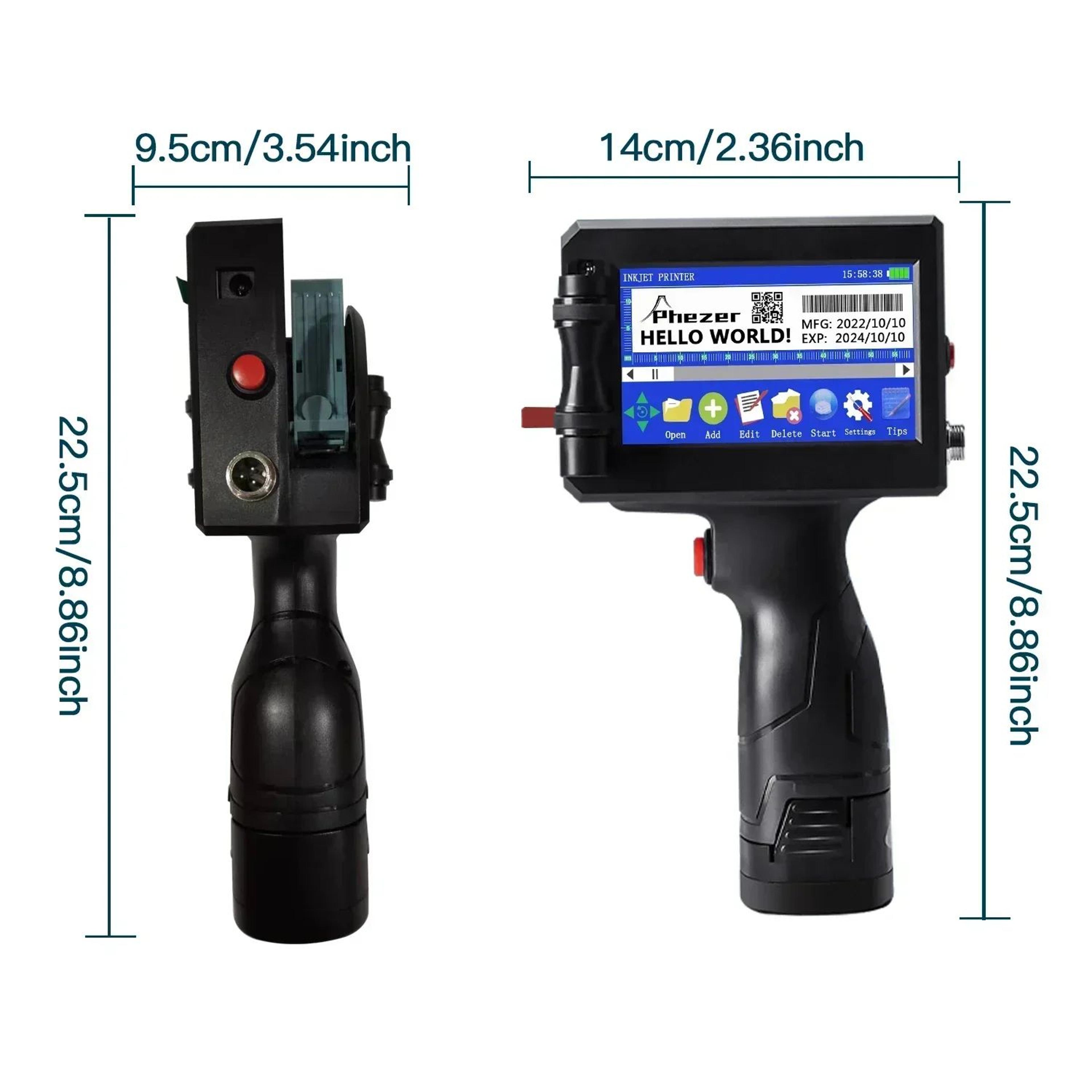 Handheld Inkjet Printer For Expiry Dates Batch Codes QR Codes And Barcodes 1