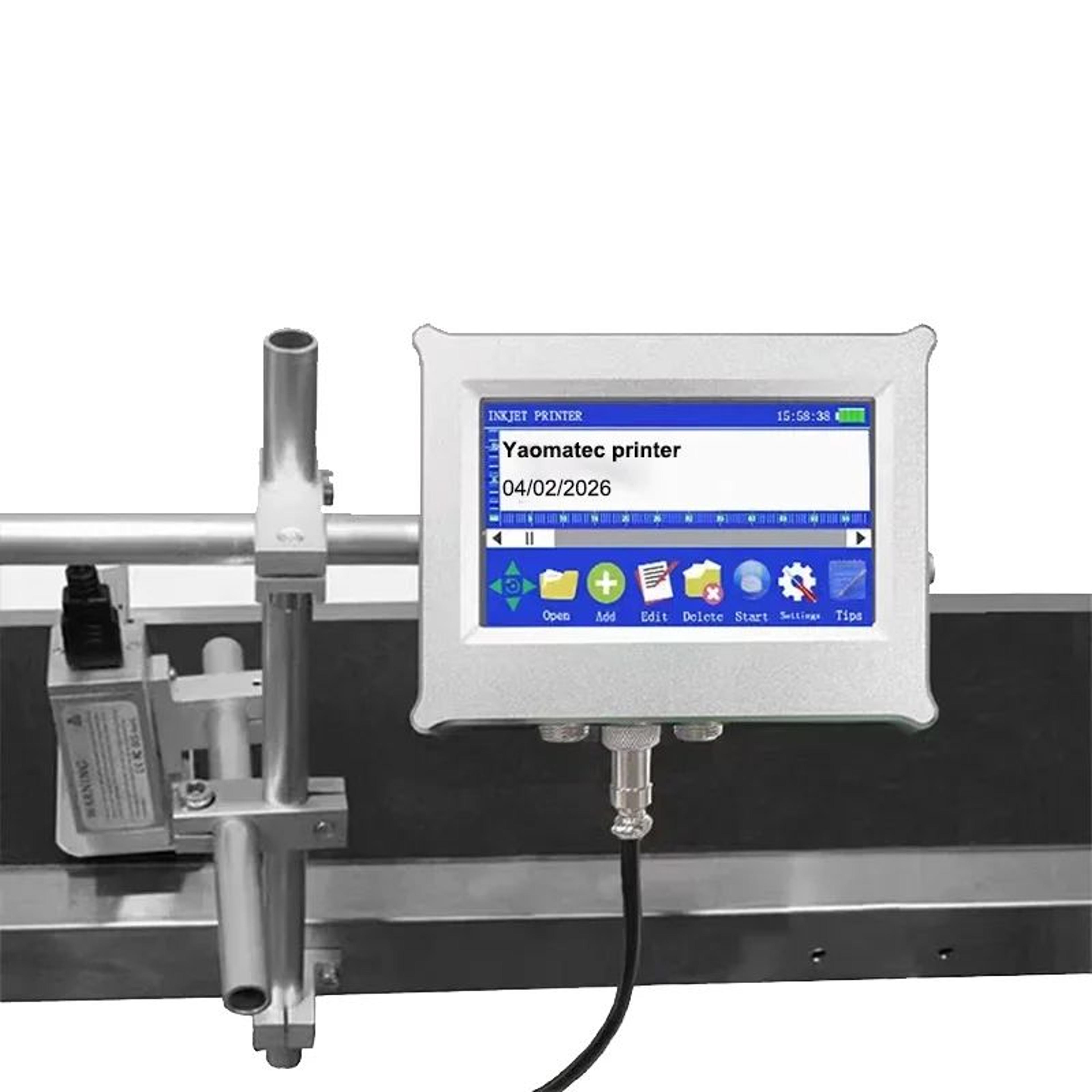 12.7mm automatic inkjet coding printer with 25 languages for packaging and logo printing
