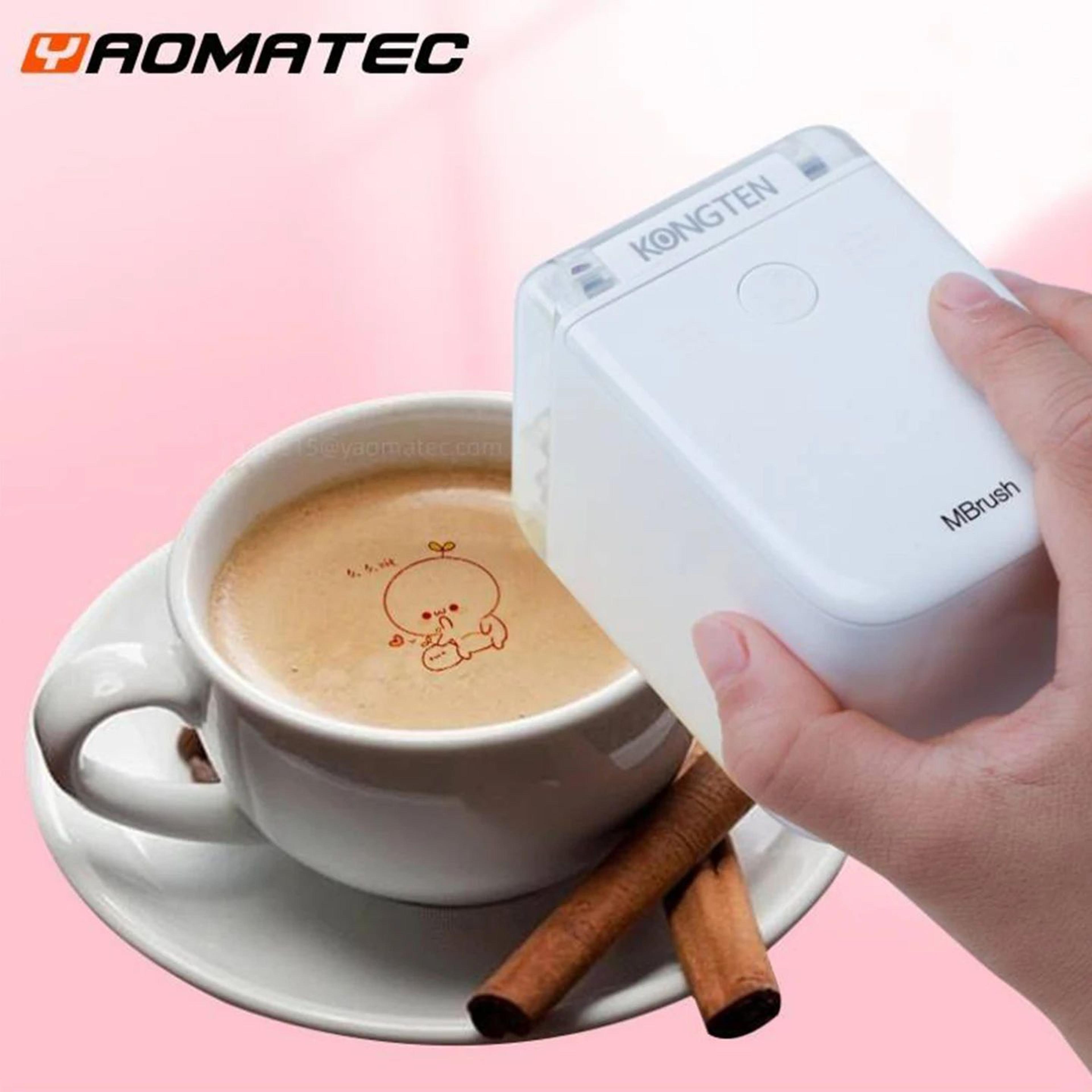 portable handheld color printer for coffee art and food decoration