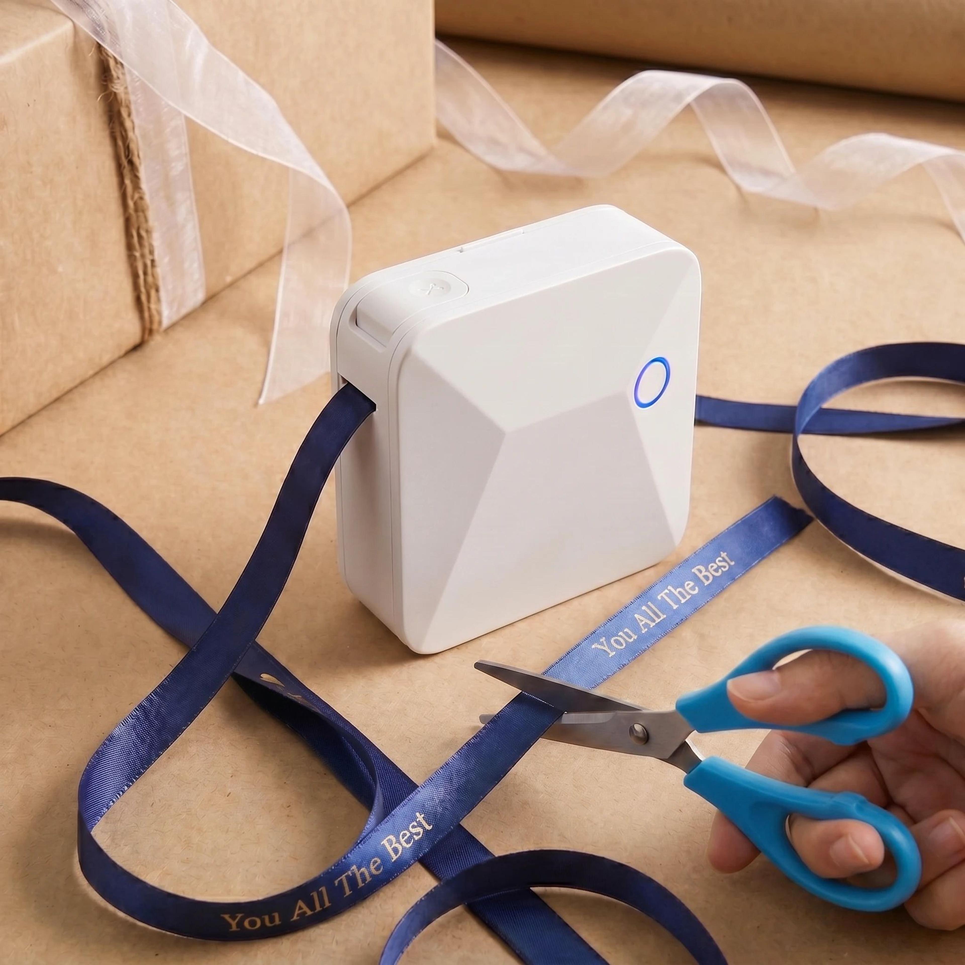 rechargeable bluetooth ribbon label maker for personalized gifts and diy crafts