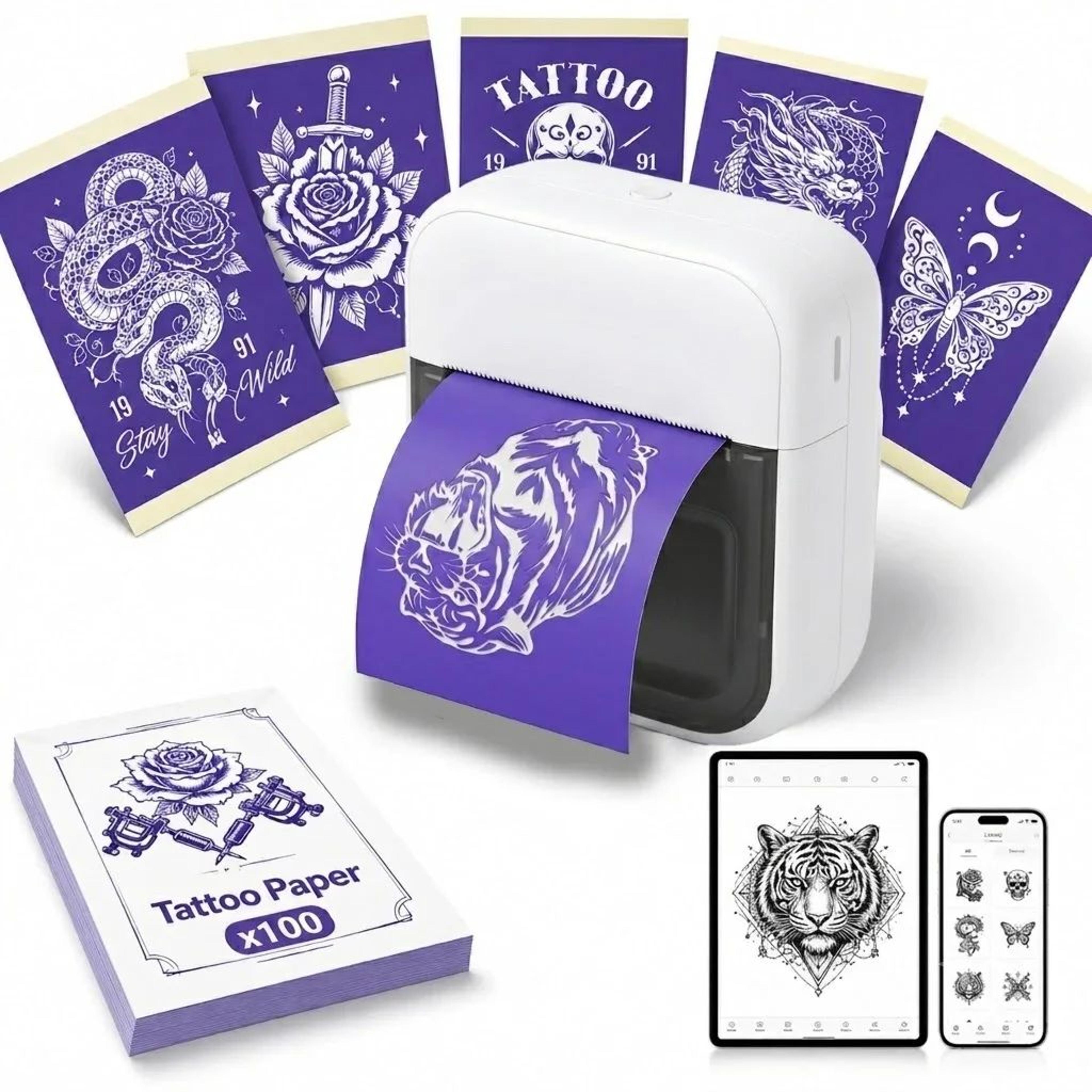 c50 mini 2 inch wireless tattoo stencil printer for phone and pc