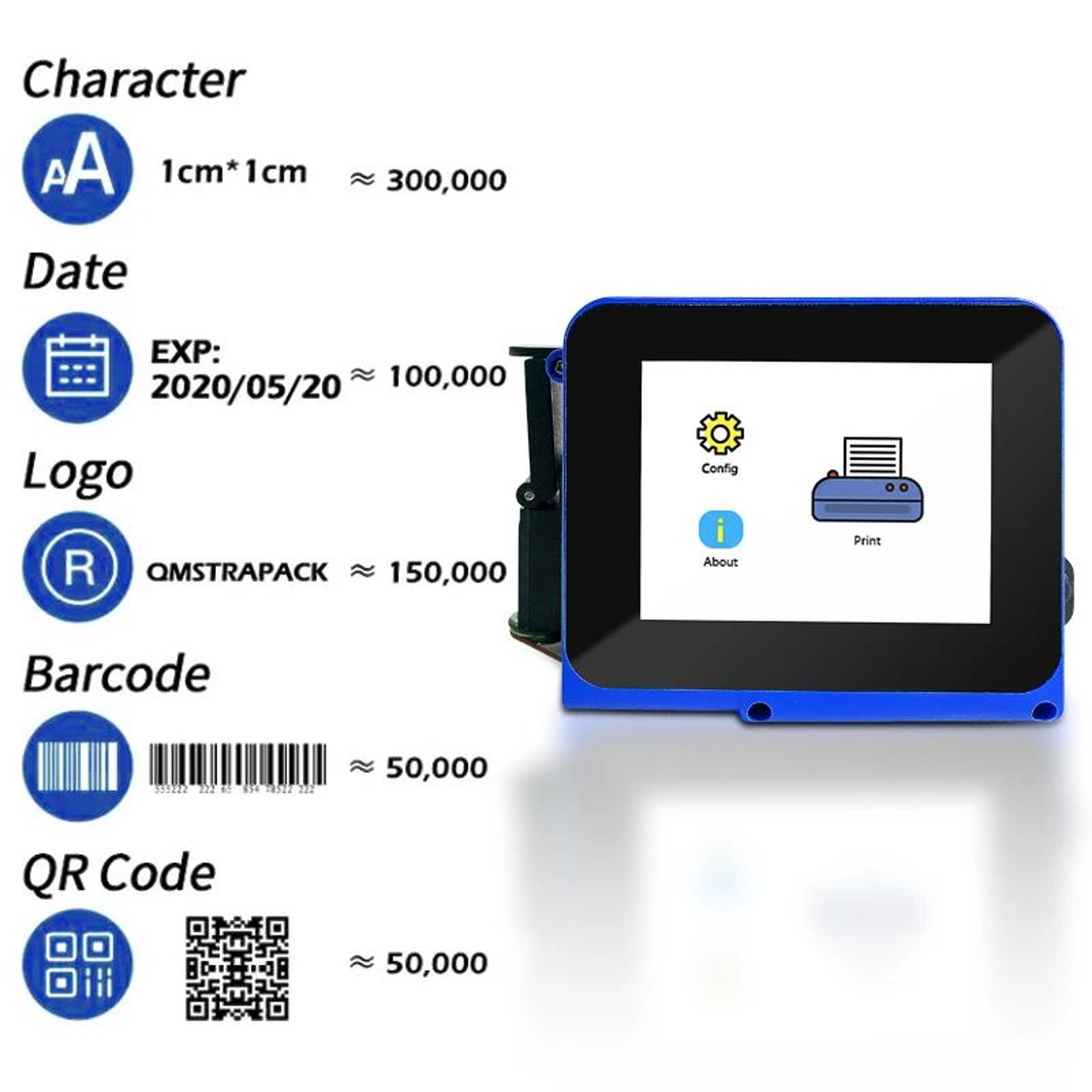 Mini Handheld Inkjet Printer For Date Coding QR Codes And Packaging 2