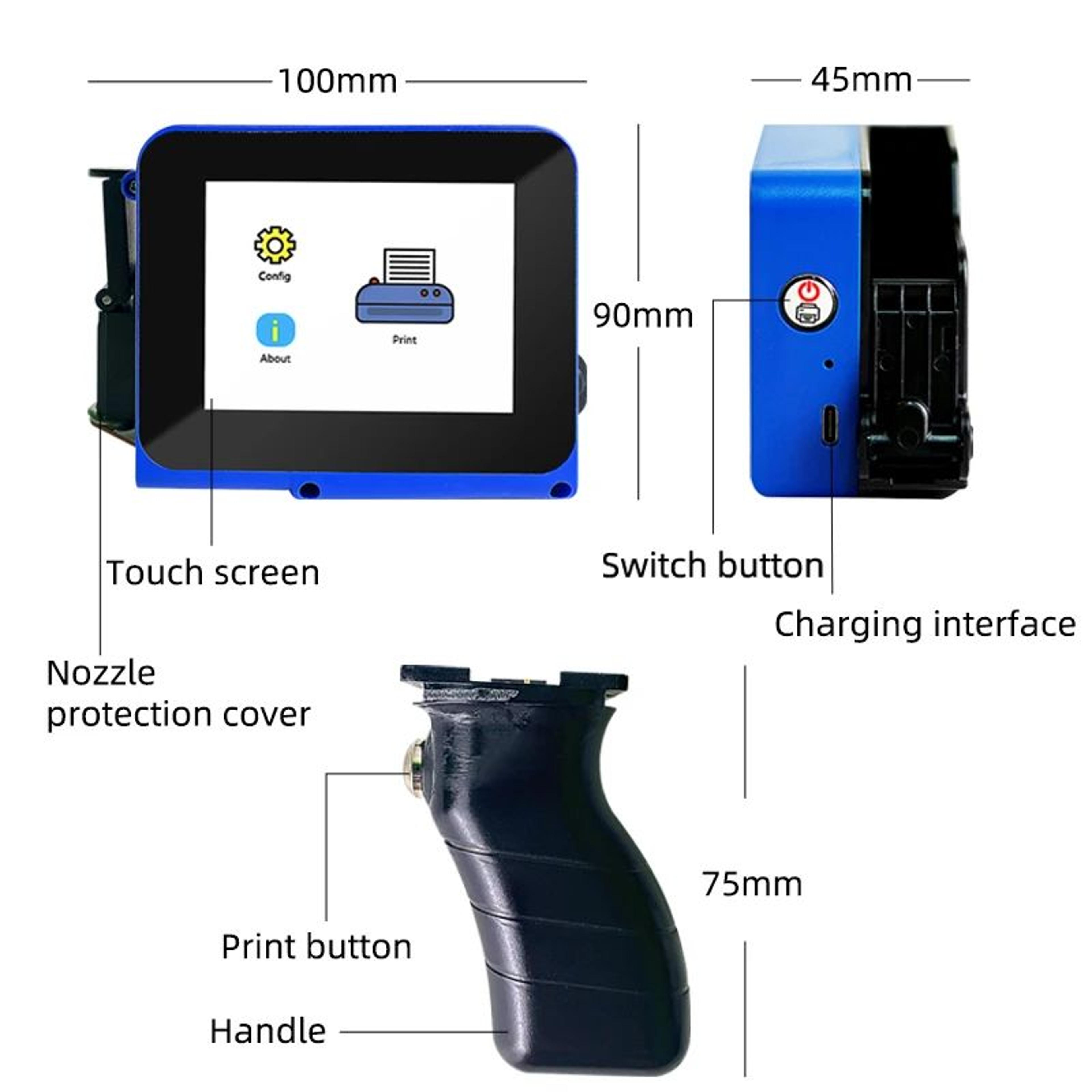 Mini Handheld Inkjet Printer For Date Coding QR Codes And Packaging 5