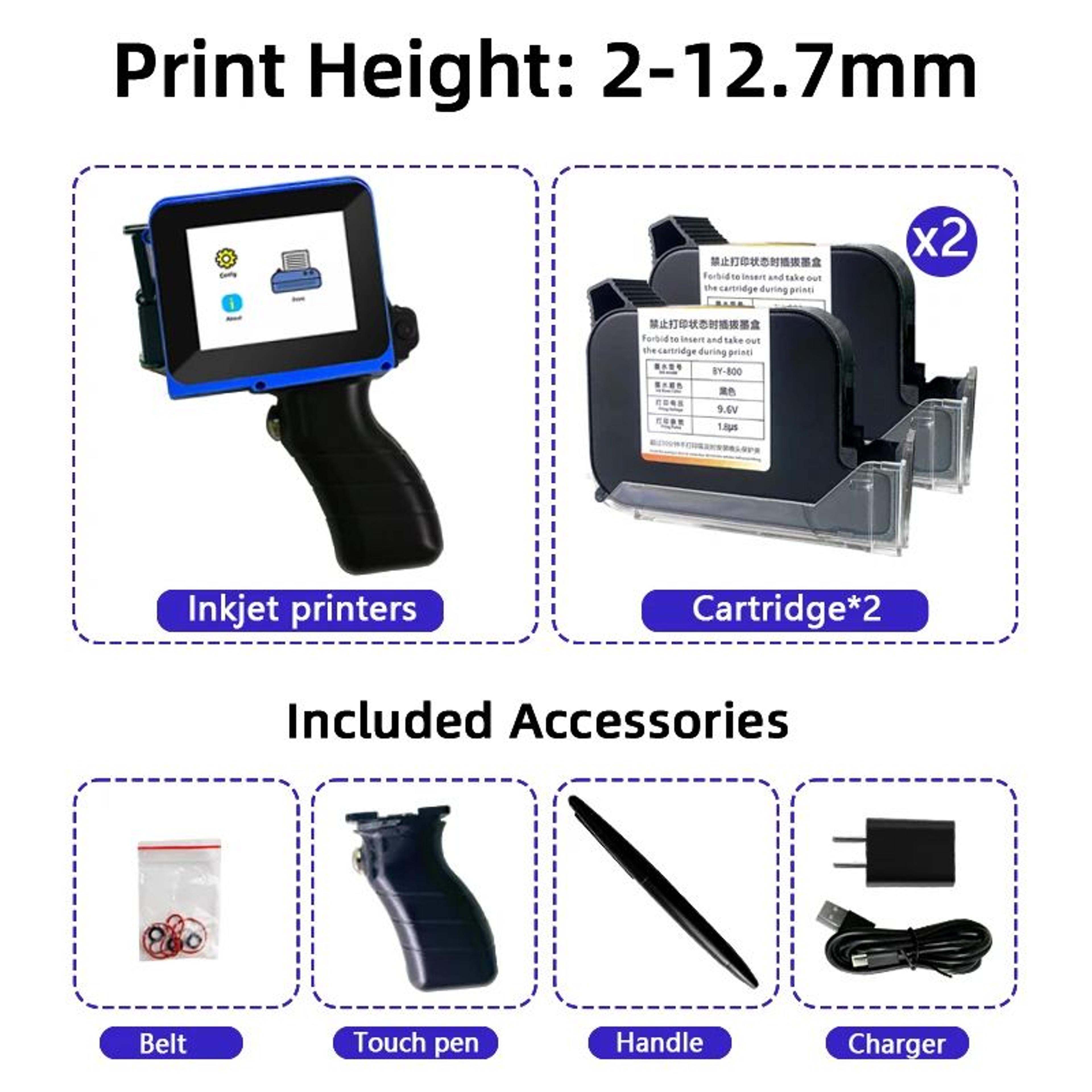 Mini Handheld Inkjet Printer For Date Coding QR Codes And Packaging 6