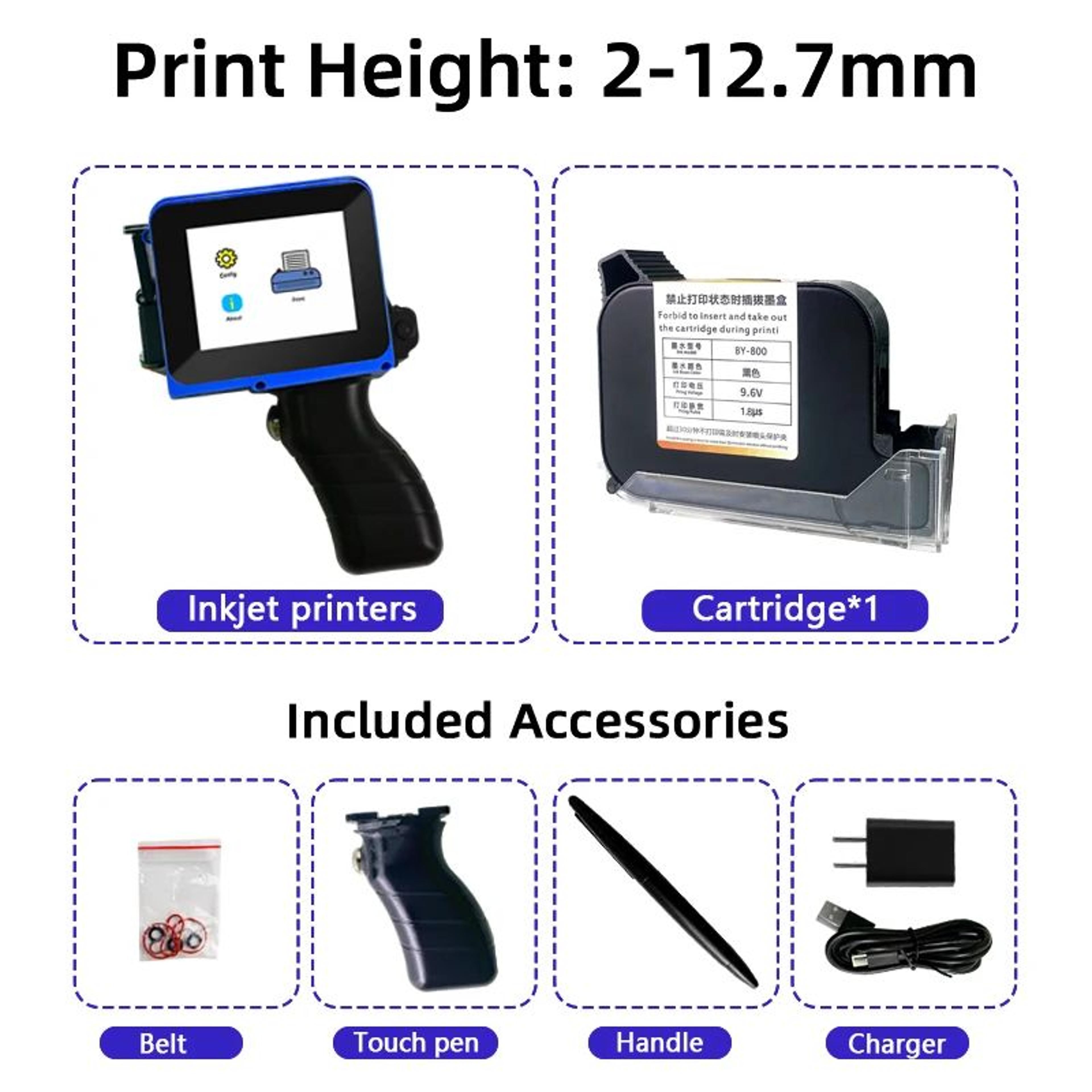 Mini Handheld Inkjet Printer For Date Coding QR Codes And Packaging 8