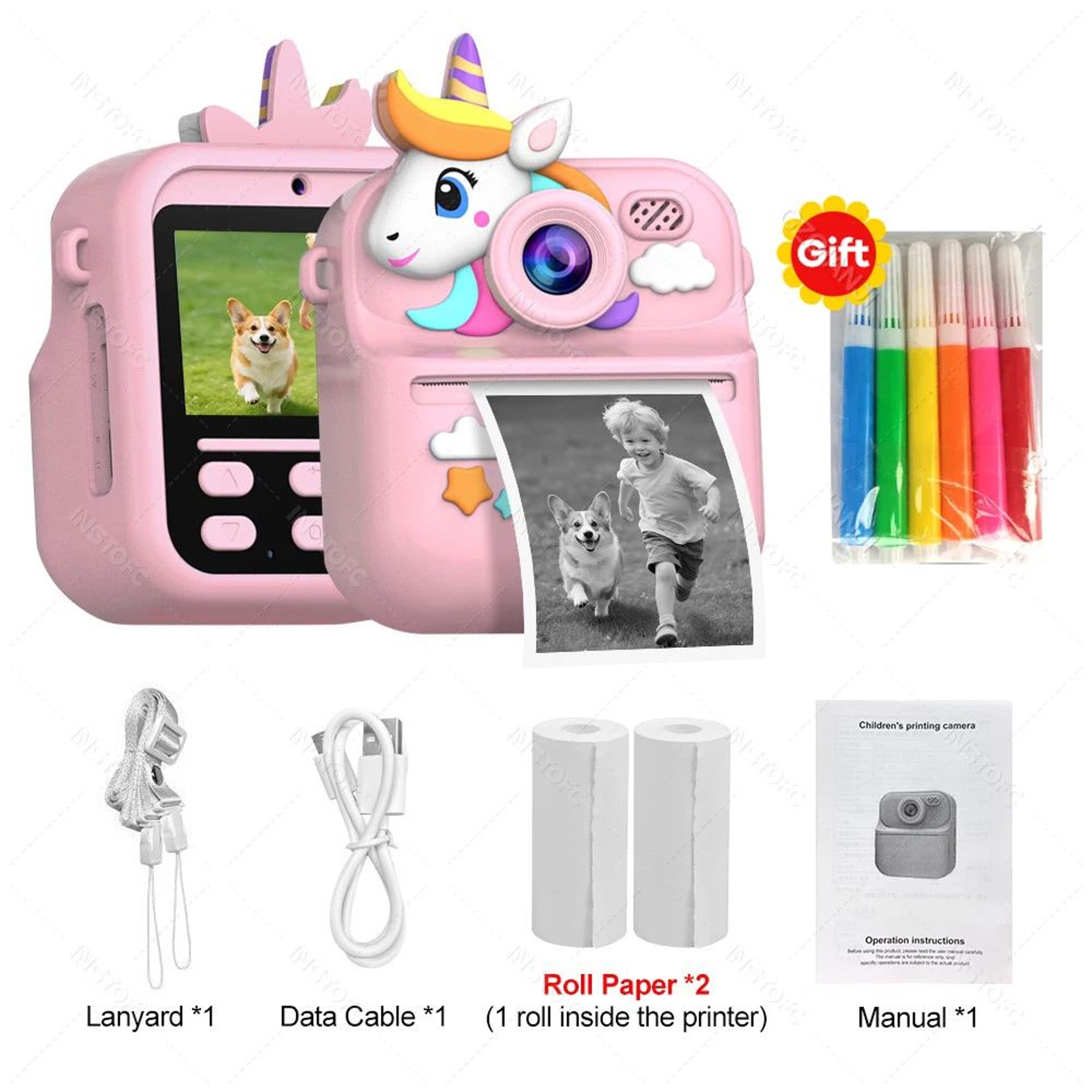 Kids Instant Print Digital Camera With 1080P HD Video And Dual Lens 8