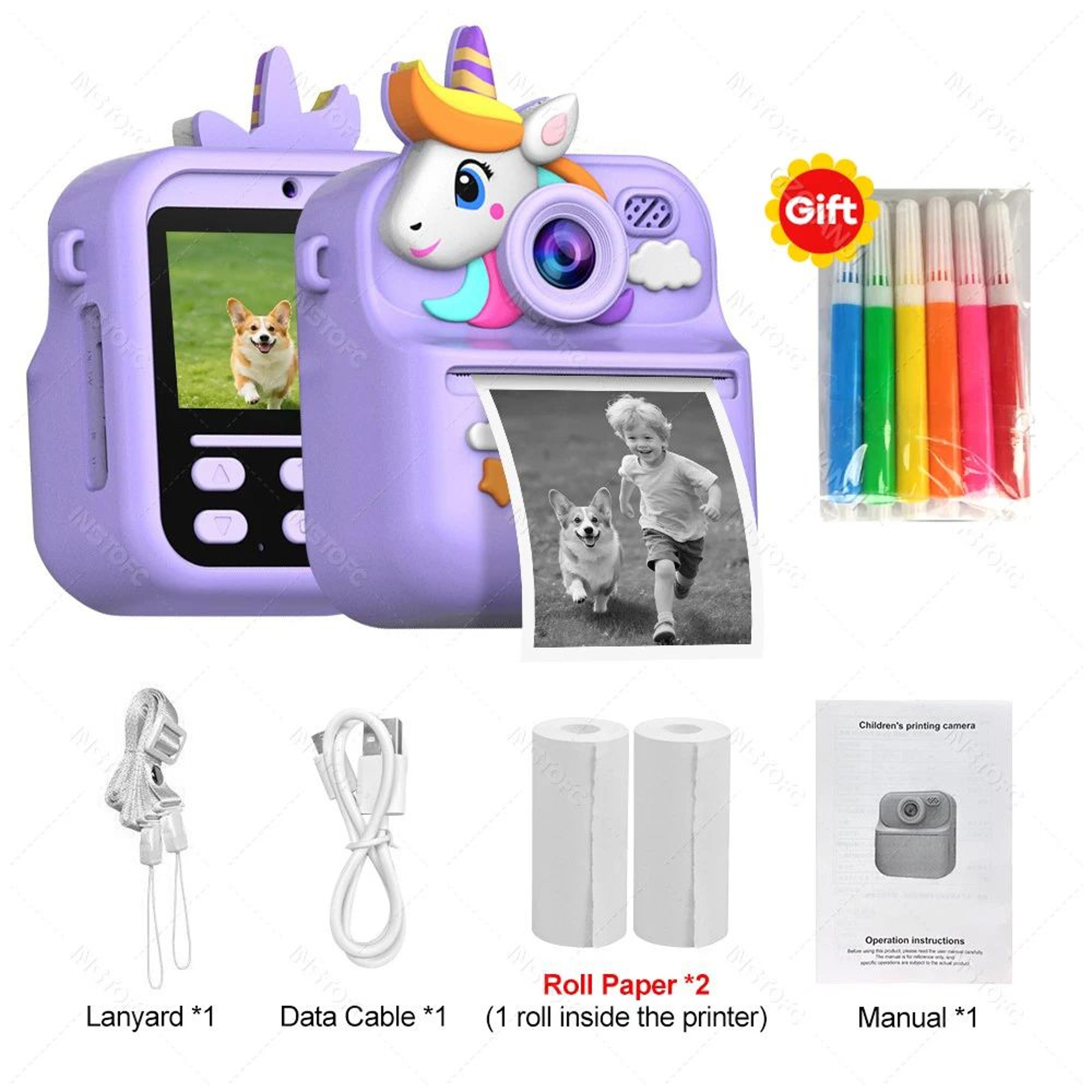 Kids Instant Print Digital Camera With 1080P HD Video And Dual Lens 14
