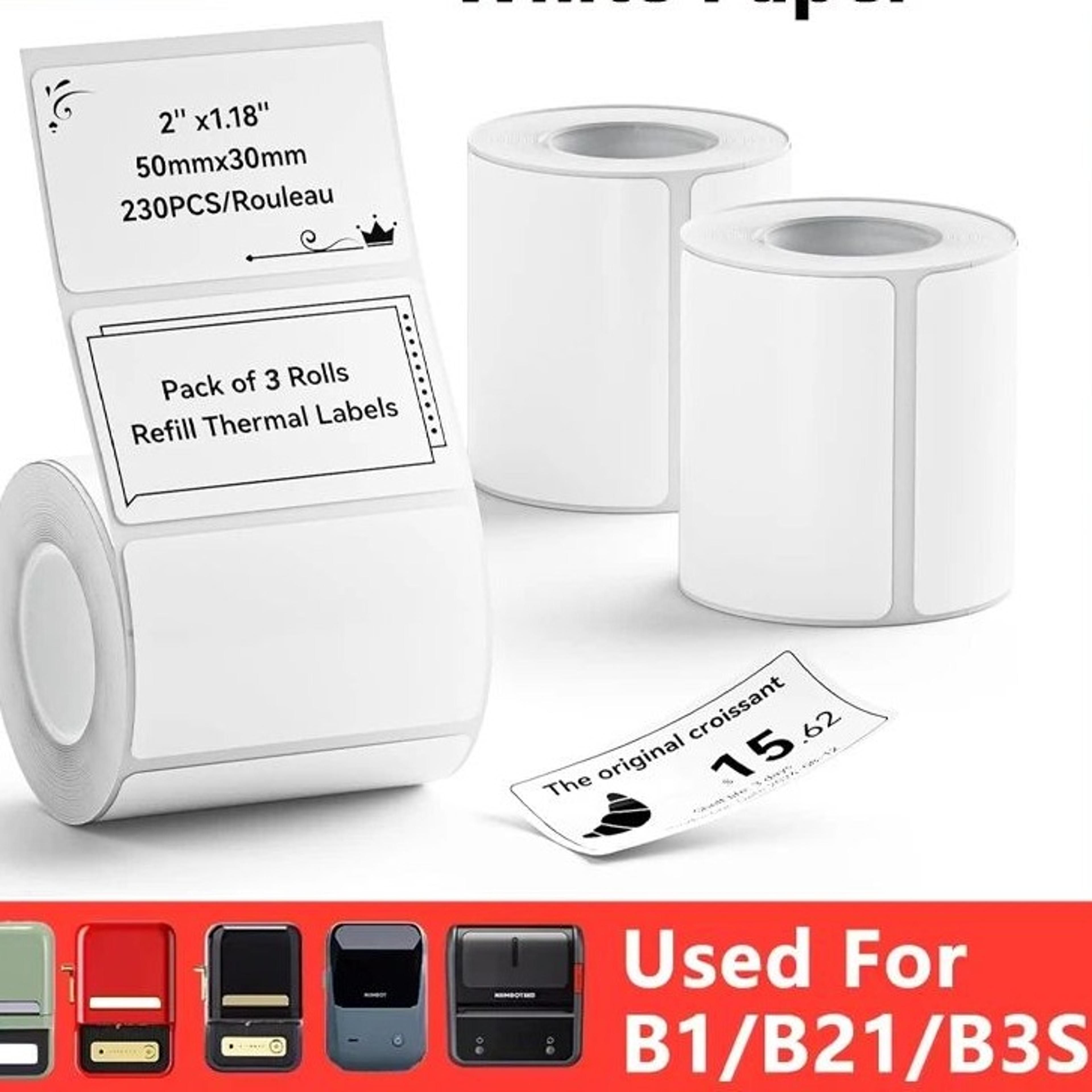 white self-adhesive thermal label stickers for b1 b21 b3s label printers