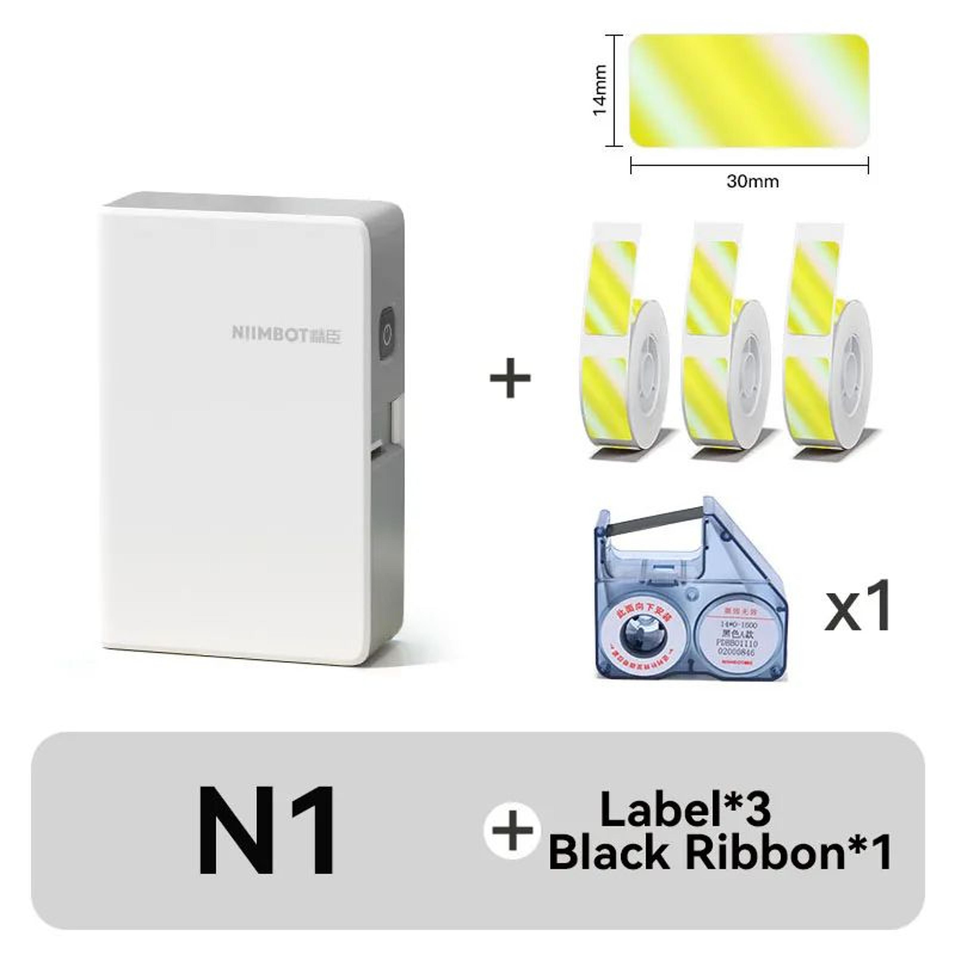 N1B18 Mini Portable Thermal Transfer Label Printer With LongLasting Ribbon And PET Stickers 12