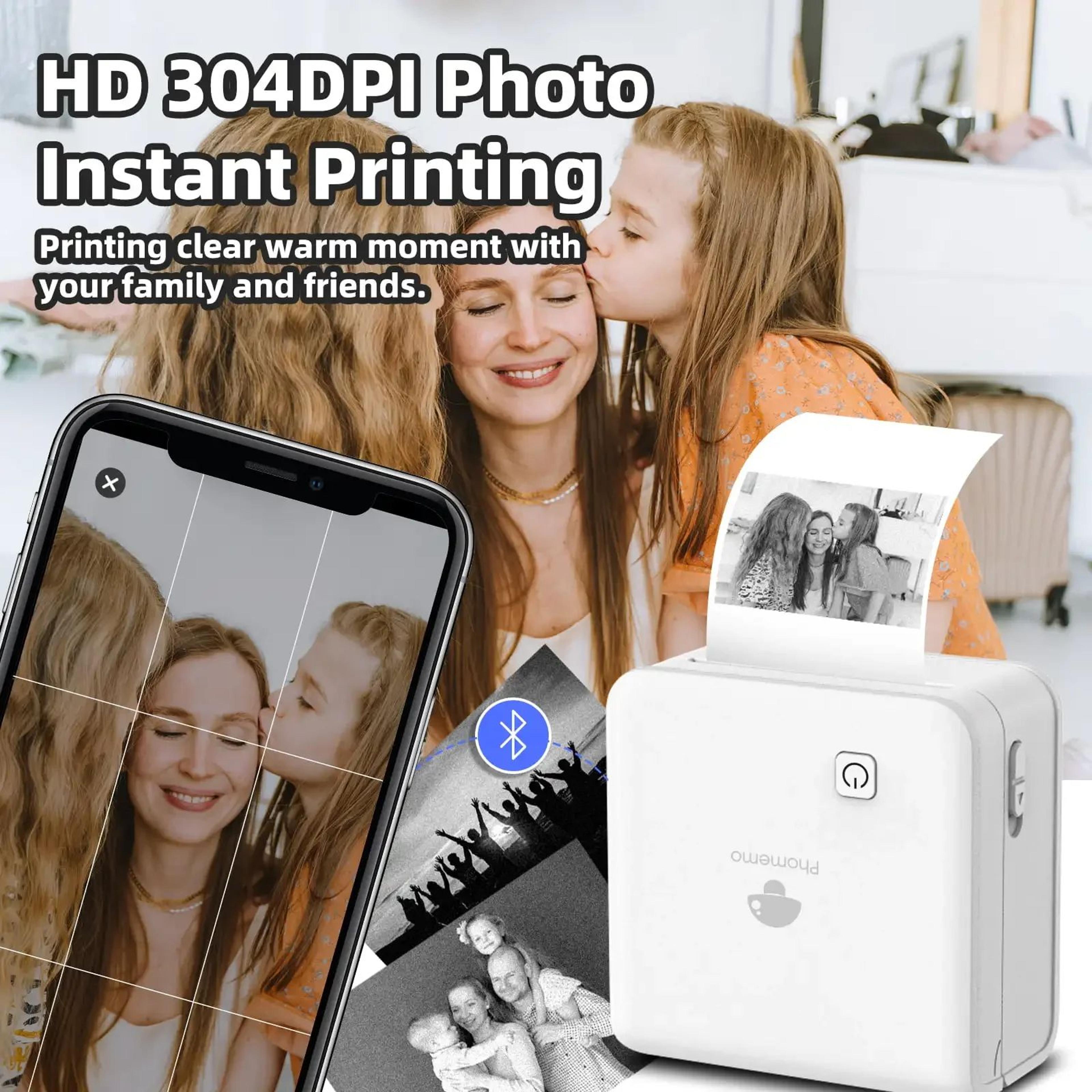 300DPI Mini Bluetooth Pocket Thermal Printer For IOS Android Portable Inkless Photo And Note Printe 4