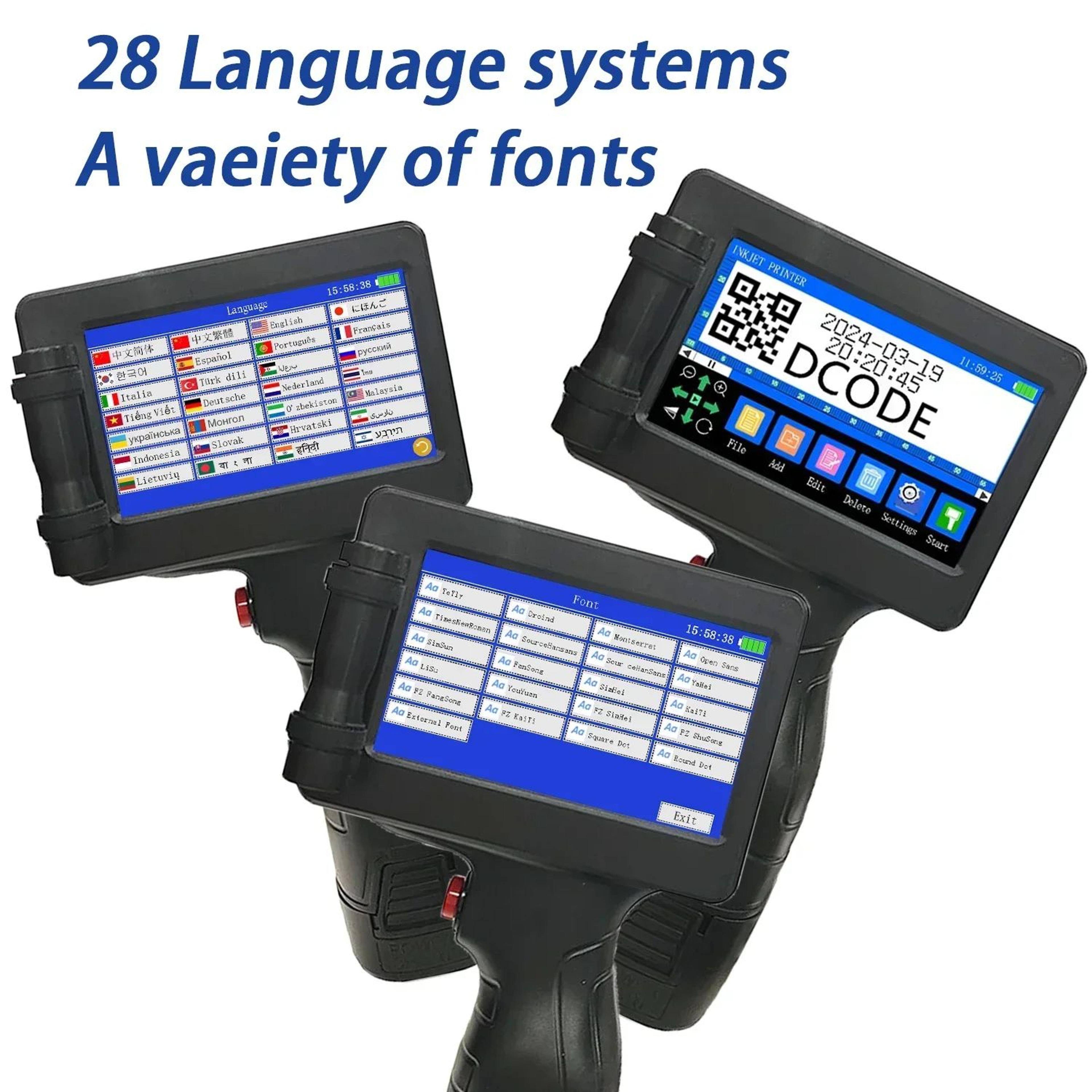 1755PLUS 127mm Portable Handheld Inkjet Printer For QR Codes Barcodes And Batch Date Printing 5