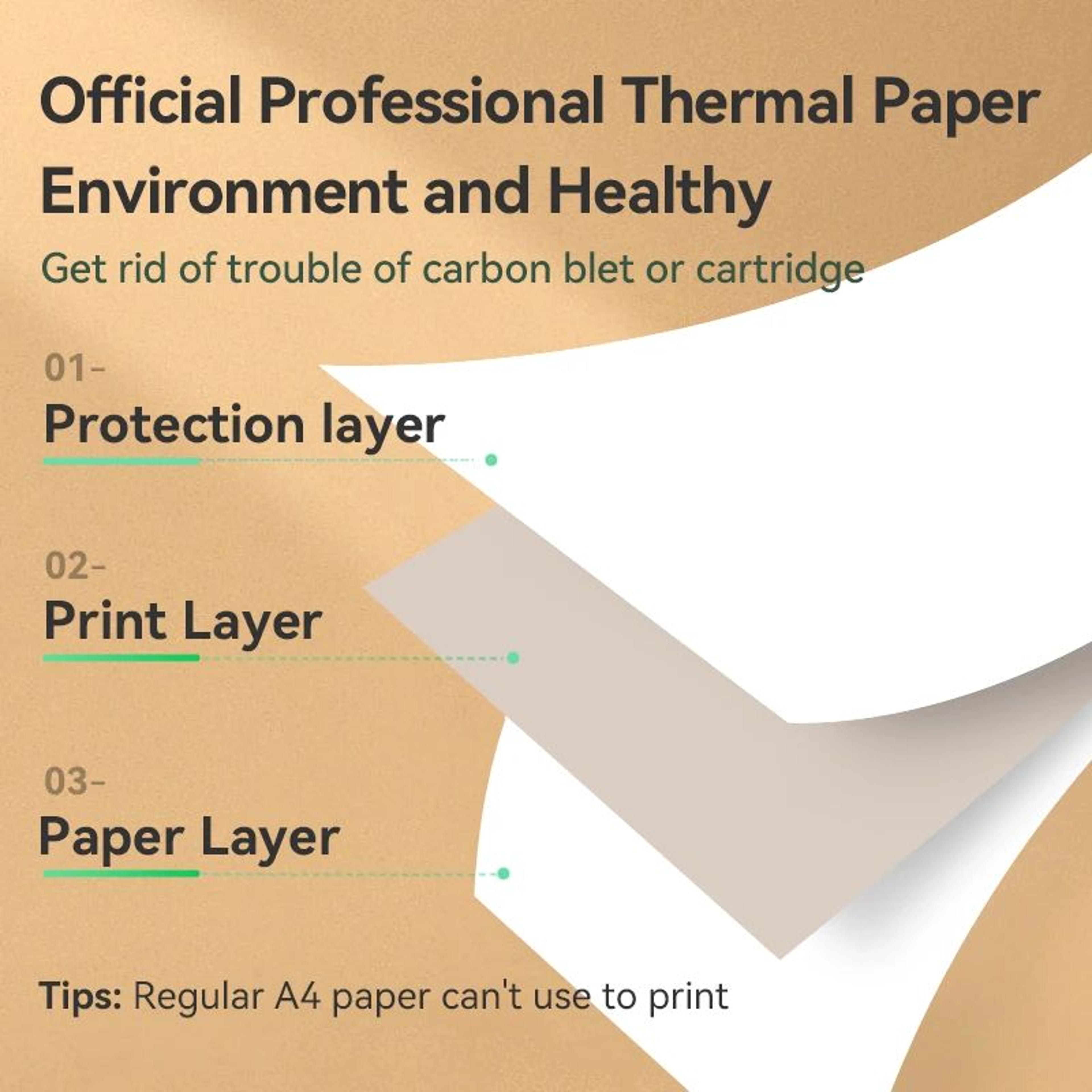 A4 Thermal Printer Paper Roll And Folded QuickDry Printing Paper For A40 1