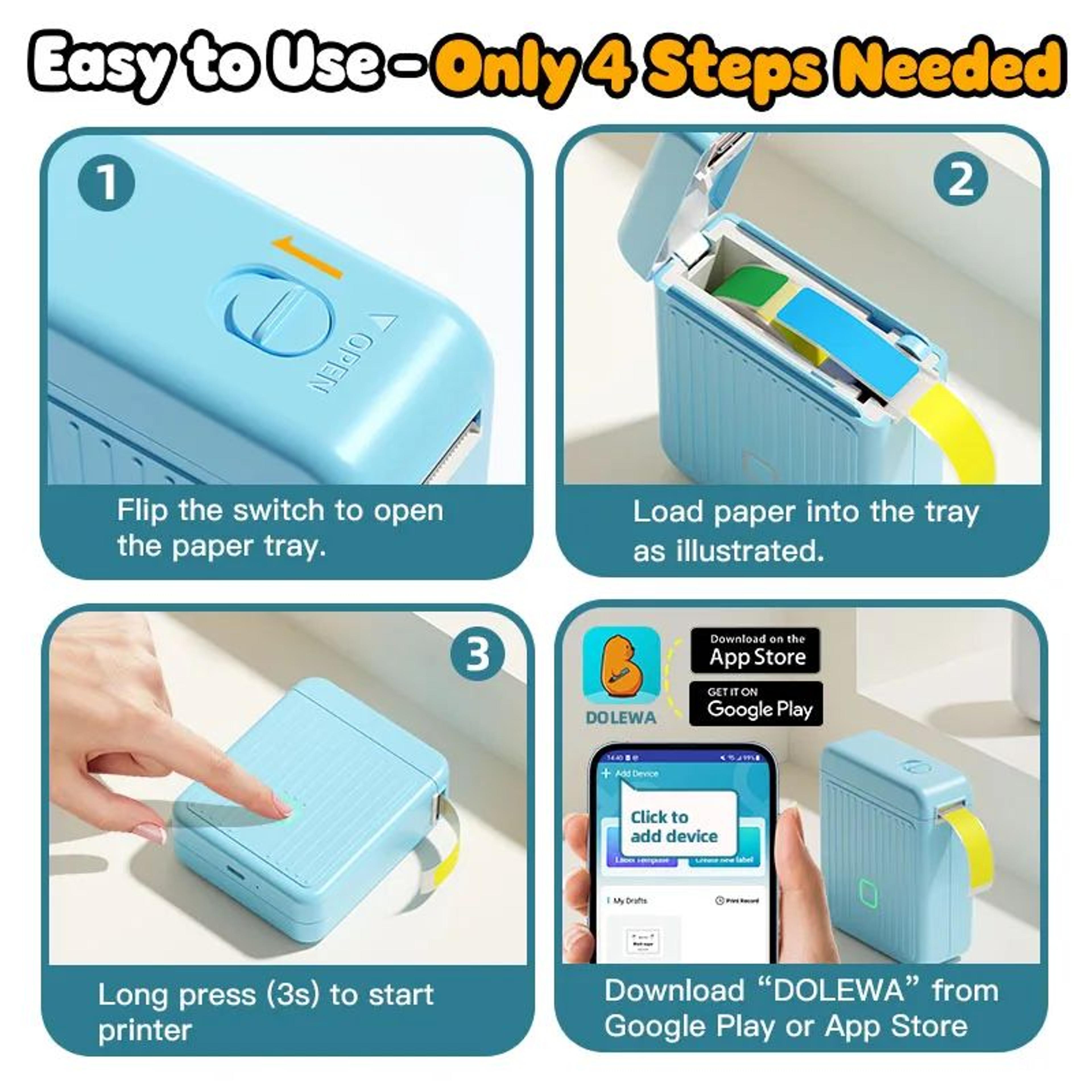 T01 Portable Bluetooth Thermal Label Printer For DIY Stickers And Barcode Labels 1