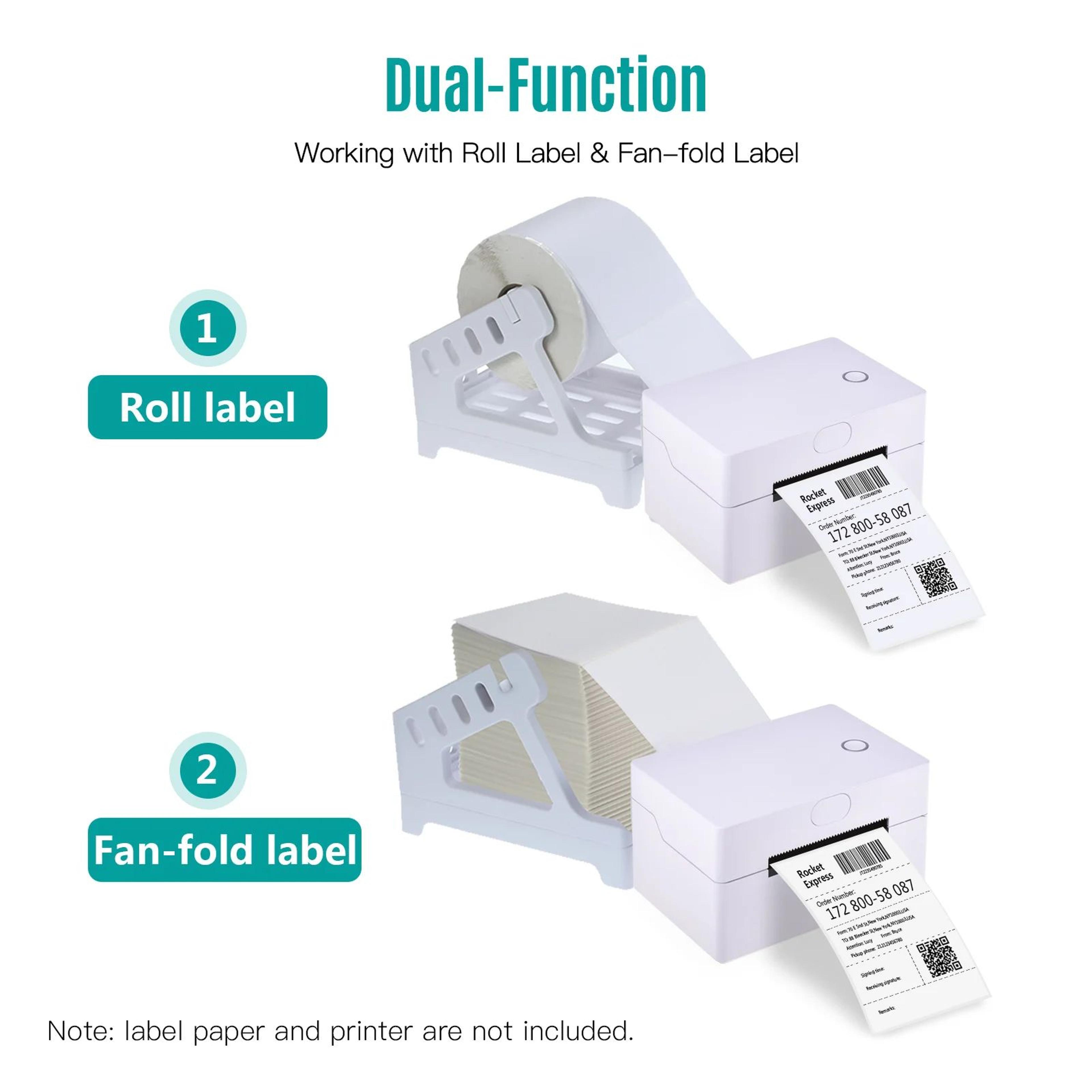 2in1 Shipping Label Holder For 4x6 Inch Thermal Printer Rolls And Fanfold Labels 2
