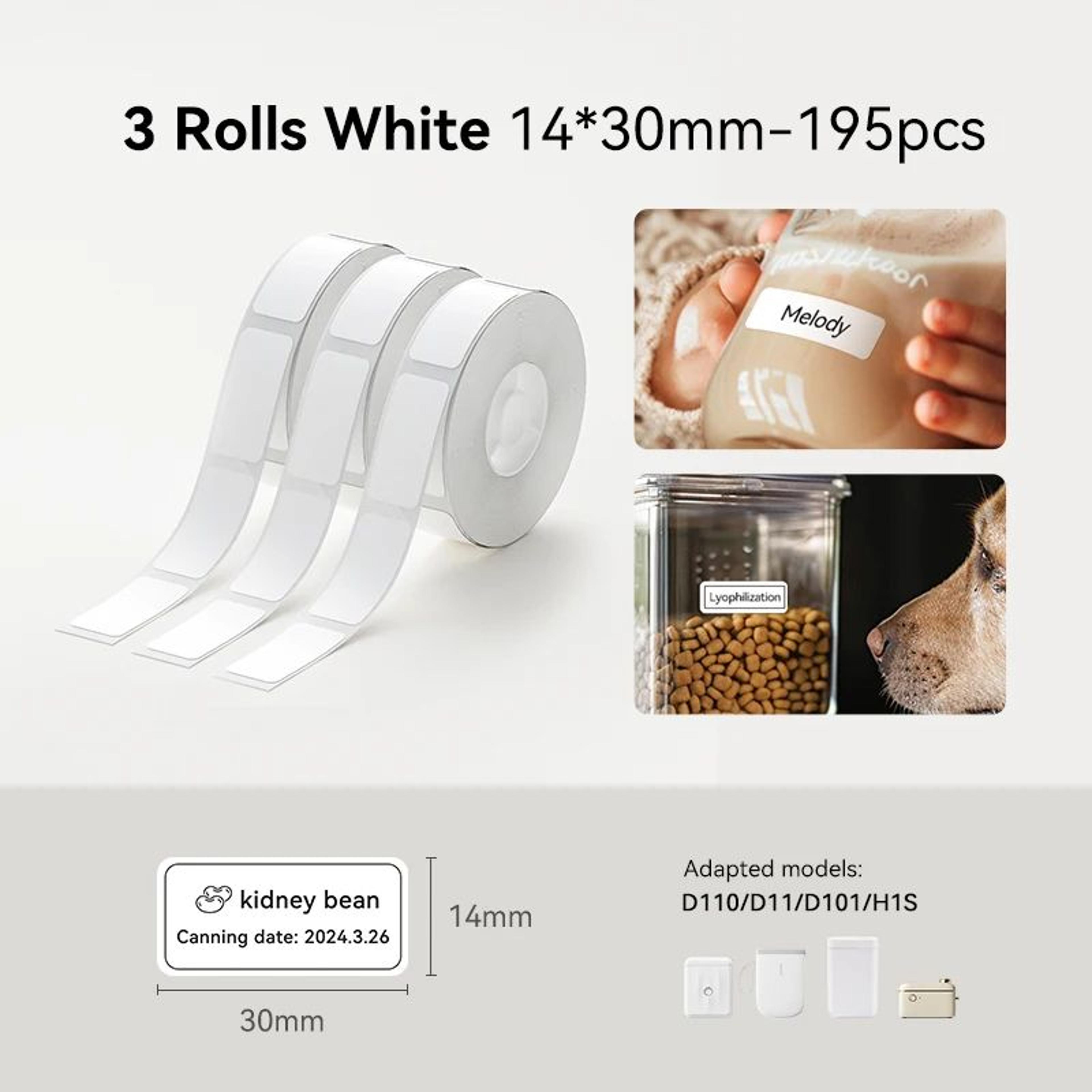 Waterproof White Thermal Label Stickers For D11 D110 D101 Label Printers 10