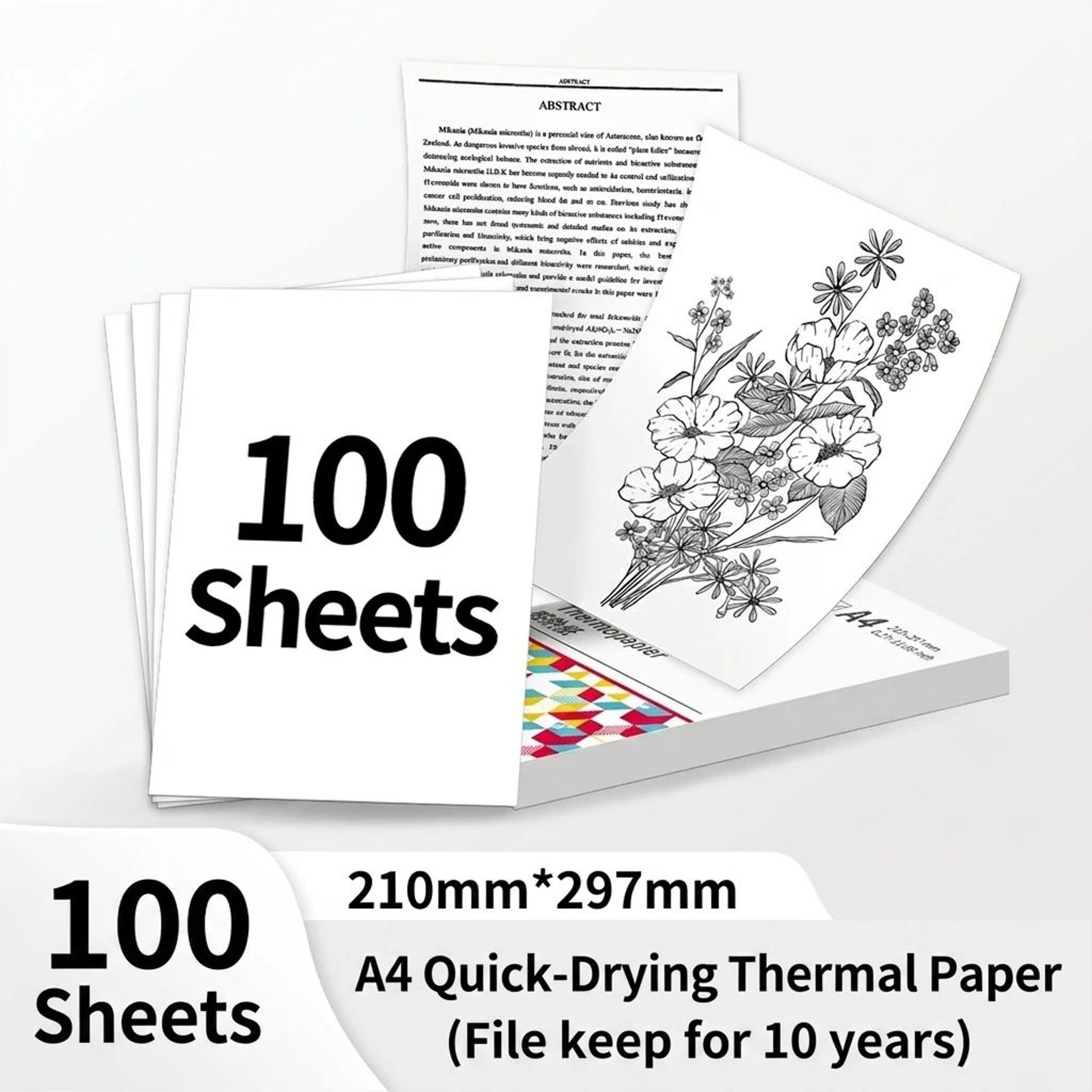 A4 QuickDry Thermal Printer Paper Rolls And Folded Sheets For M832M833M834M835 7